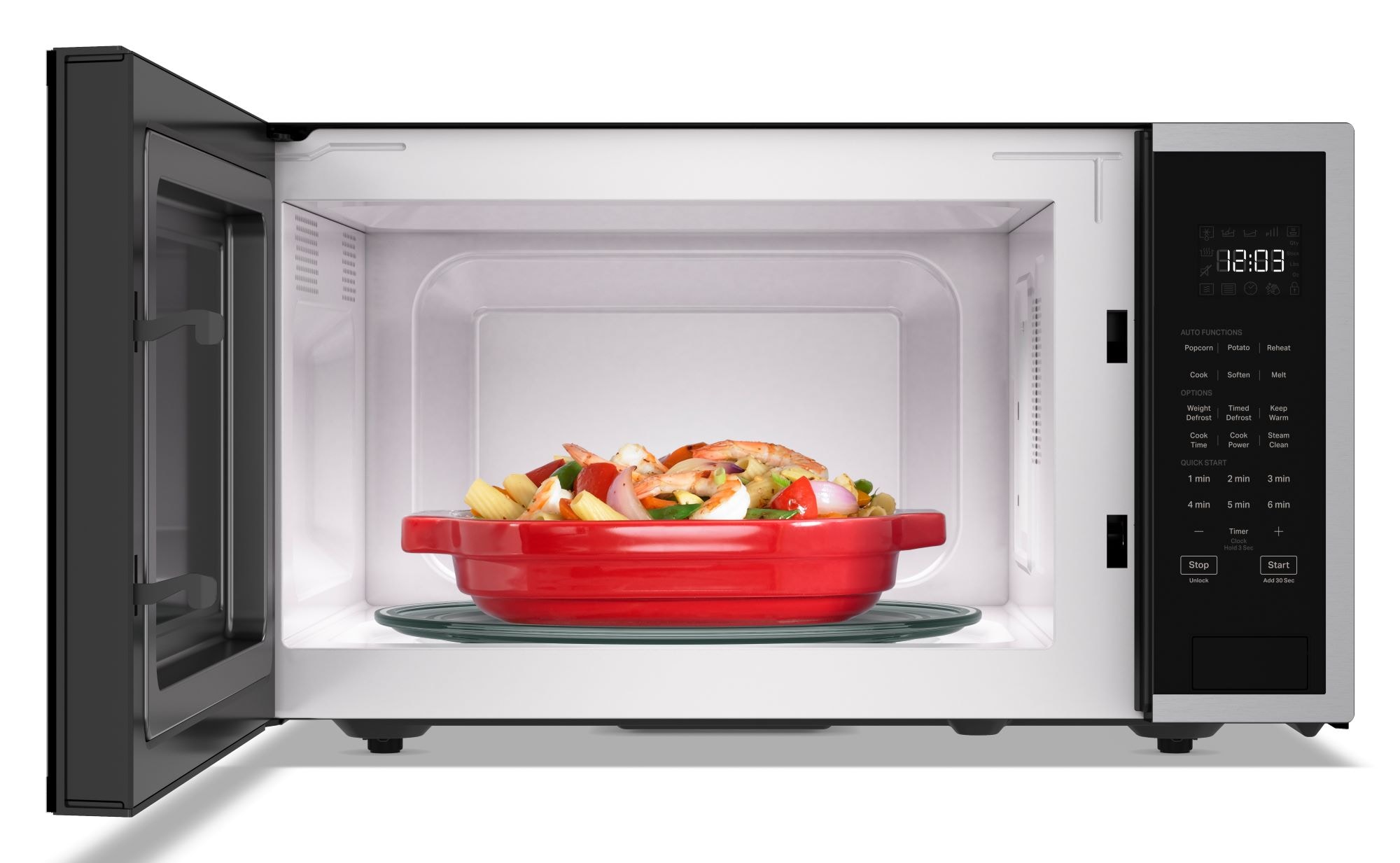 Microondas de mostrador de 1.6 pies cúbicos (más de 1.5 pies cúbicos) de 1700 watts con controles de cocción por sensor (acabado en acero inoxidable negro con protección contra manchas) de KitchenAid KMCS122RPS