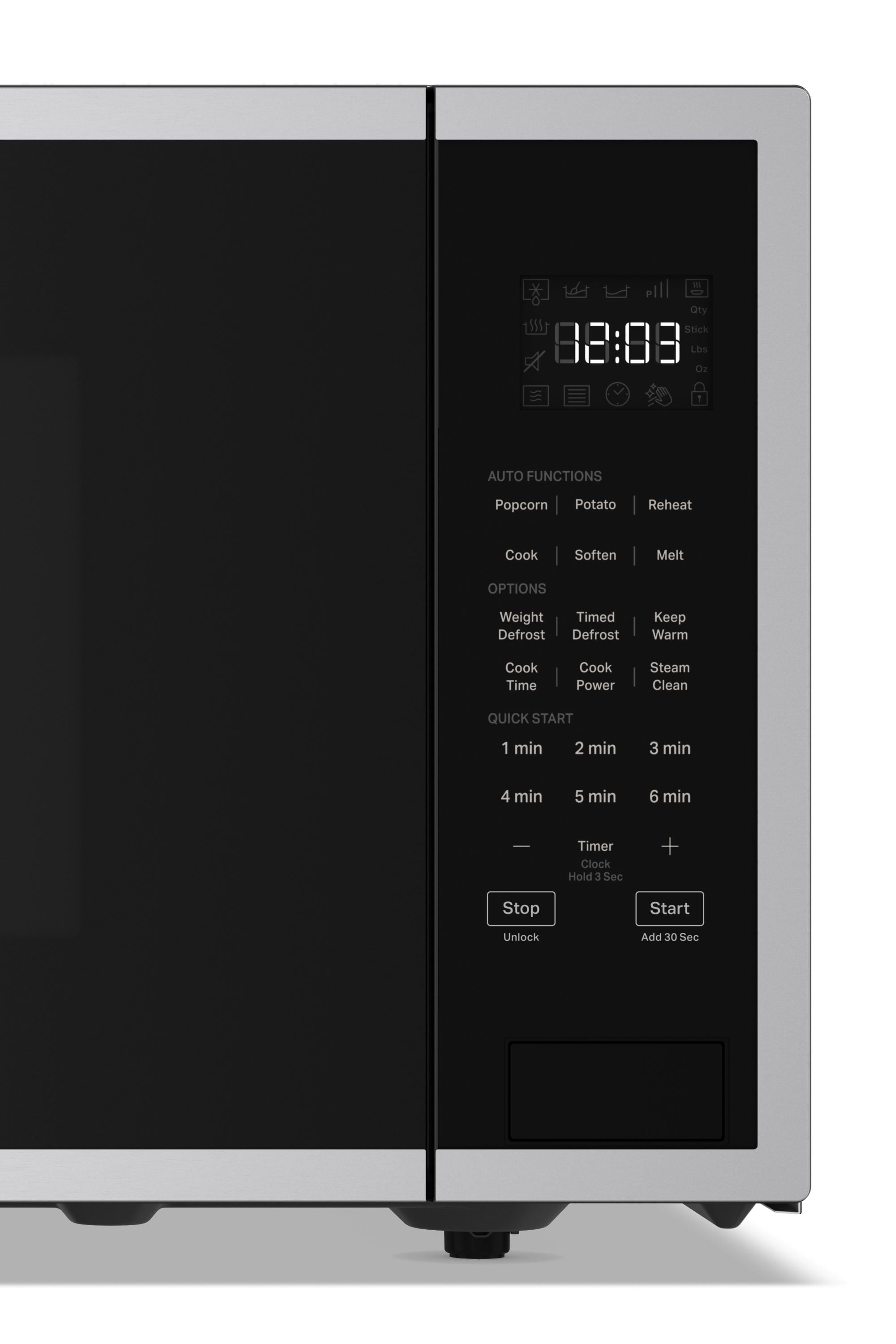 Microondas de mostrador de 1.6 pies cúbicos (más de 1.5 pies cúbicos) de 1700 watts con controles de cocción por sensor (acabado en acero inoxidable negro con protección contra manchas) de KitchenAid KMCS122RPS