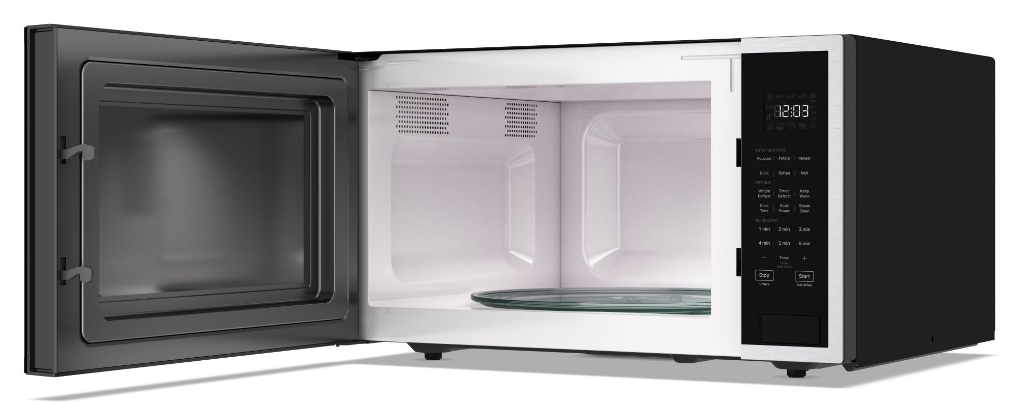 Microondas de mostrador de 1.6 pies cúbicos (más de 1.5 pies cúbicos) de 1700 watts con controles de cocción por sensor (acabado en acero inoxidable negro con protección contra manchas) de KitchenAid KMCS122RPS