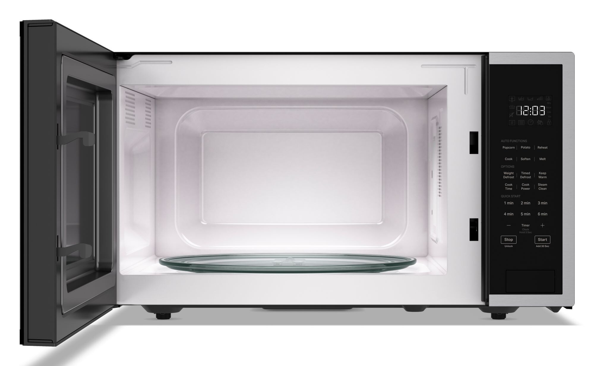 Microondas de mostrador de 1.6 pies cúbicos (más de 1.5 pies cúbicos) de 1700 watts con controles de cocción por sensor (acabado en acero inoxidable negro con protección contra manchas) de KitchenAid KMCS122RPS