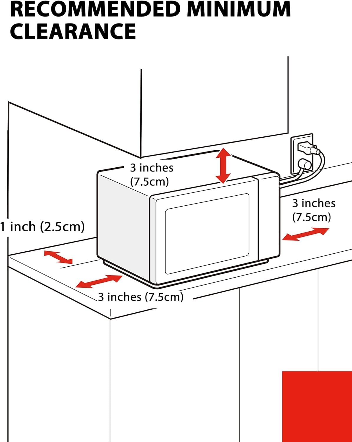 Microondas de convección de mostrador con controles de cocción por sensor de freído al aire de 1000 watts, capacidad de 1.5 pies cúbicos, en acero inoxidable.