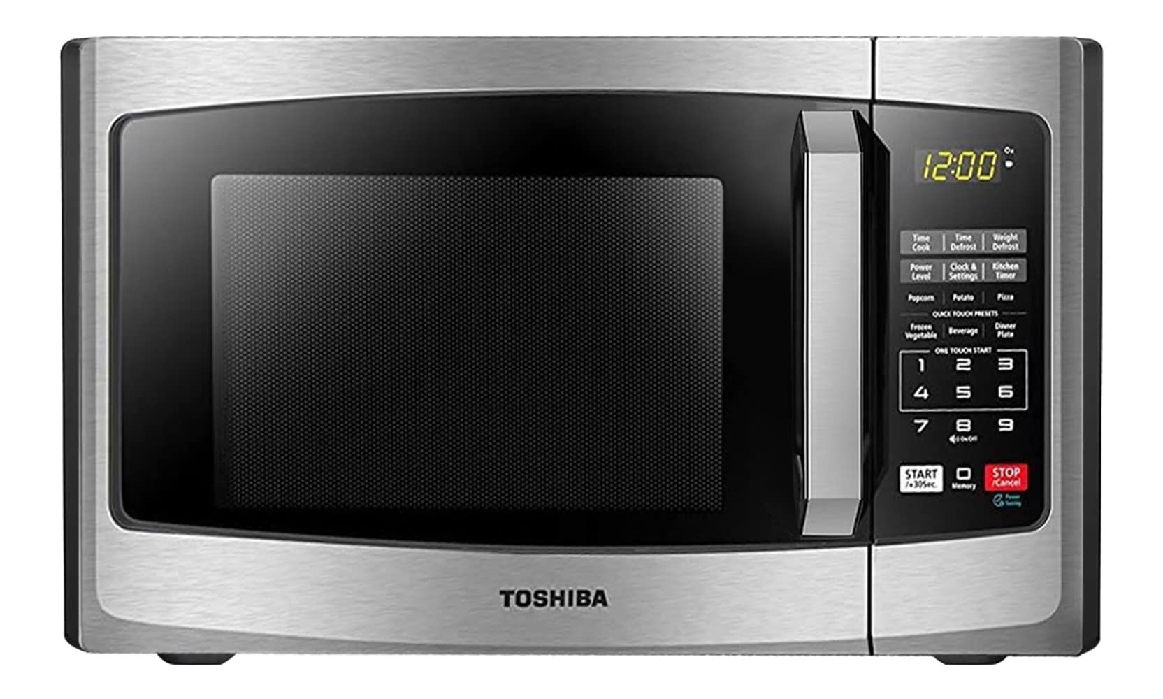 Horno de microondas de 1.2 pies cúbicos y 1000 watts de potencia media para encimera (acero inoxidable) EM131A5C-SS de Toshiba
