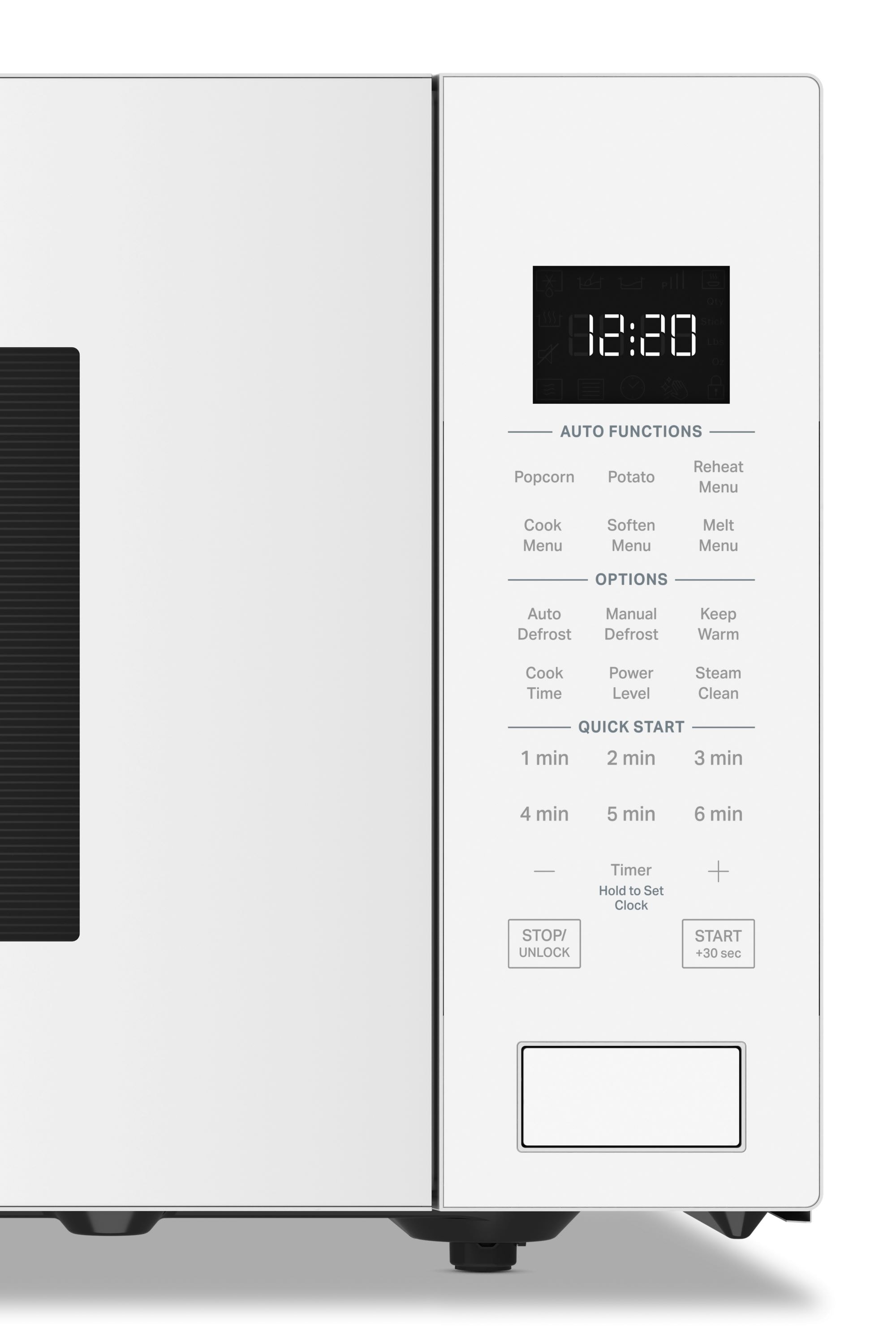 Microondas de mostrador Whirlpool de 1.6 pies cúbicos con controles de cocción por sensor de 1700 watts (blanco)