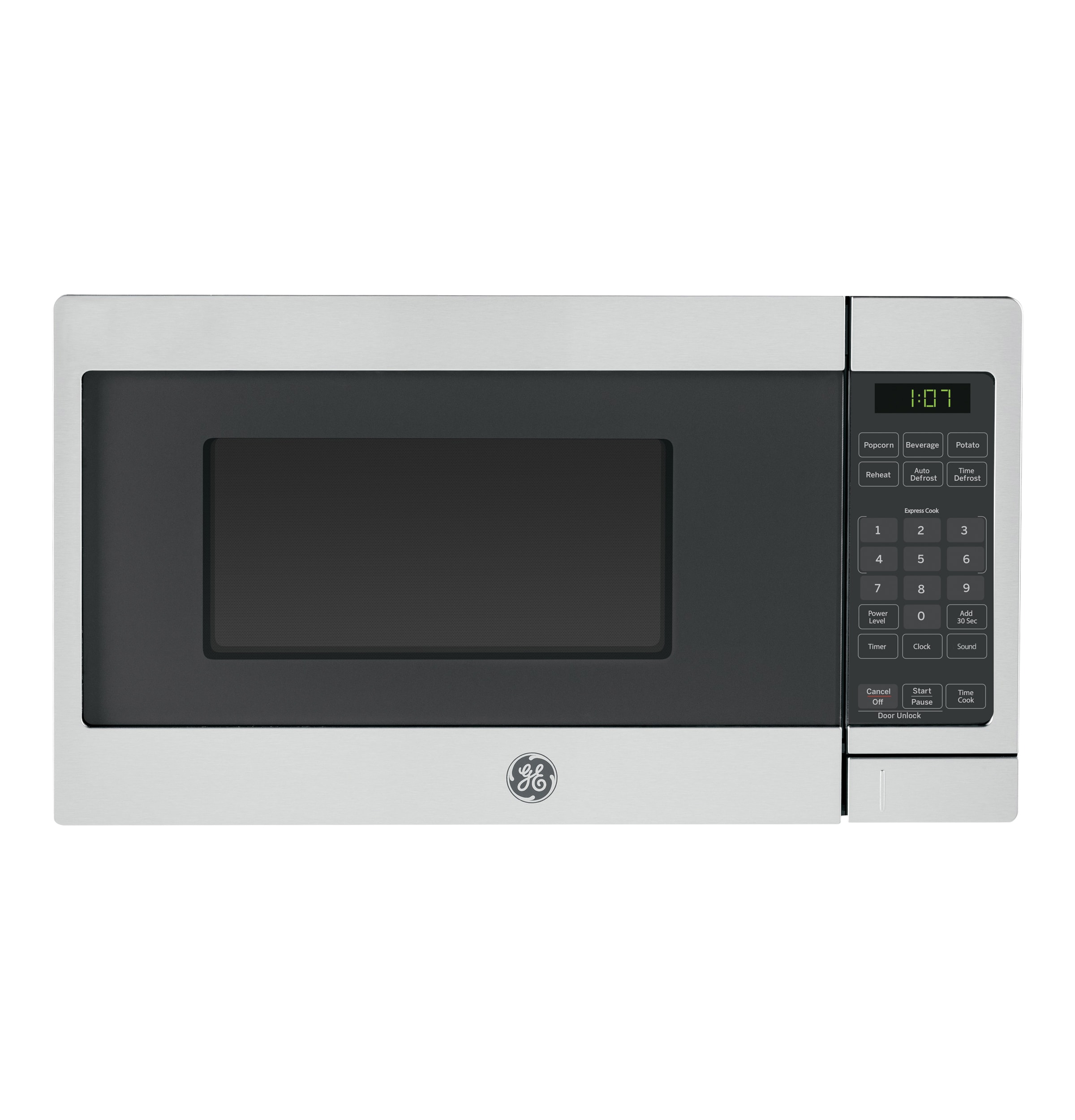 Microondas de encimera de 700 vatios y 0.7 pies cúbicos (menos de 1.5 pies cúbicos) de acero inoxidable