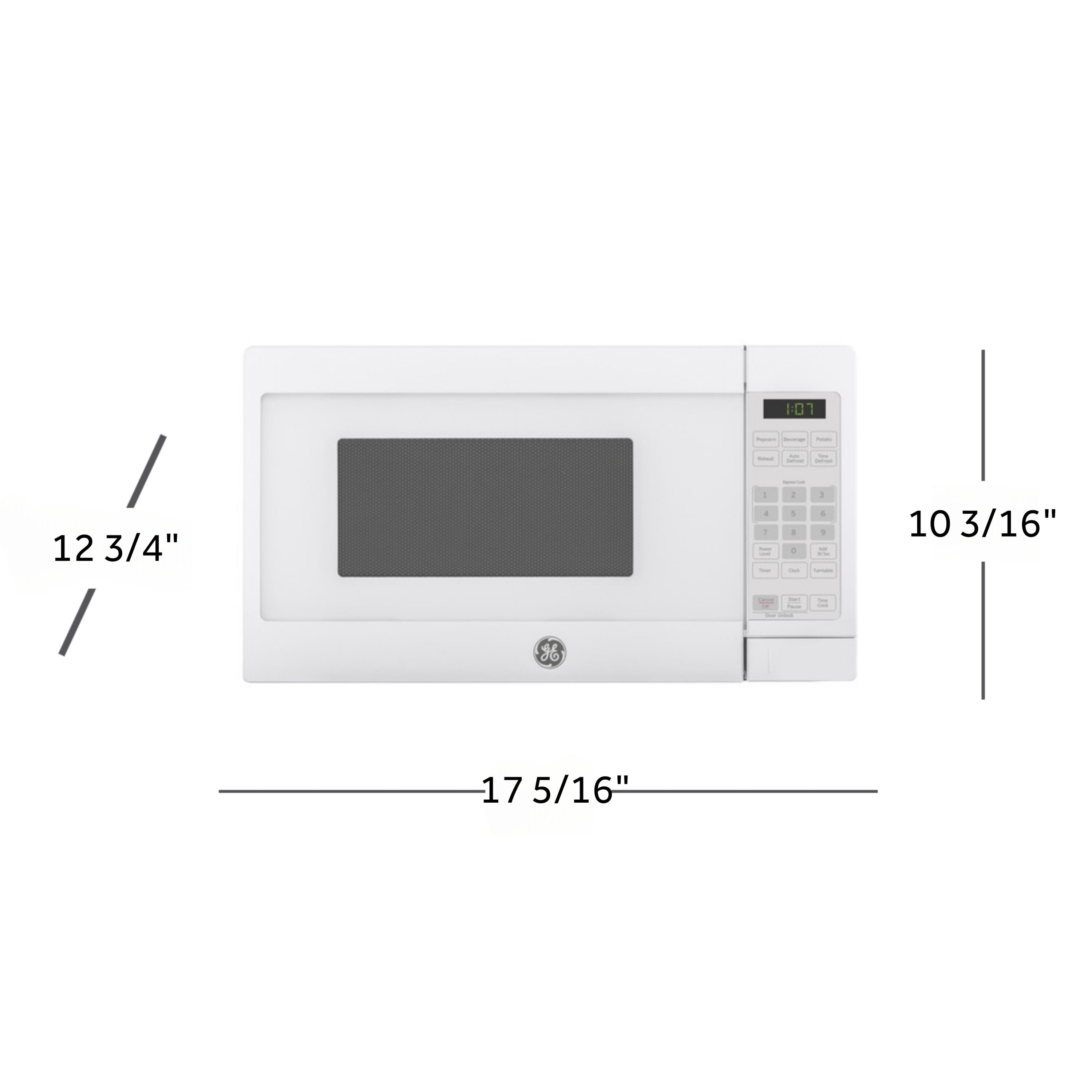 Horno de Microondas de Mostrador de 0.7 pies cúbicos (Menos de 1.5 pies cúbicos) de 700 vatios (Blanco)