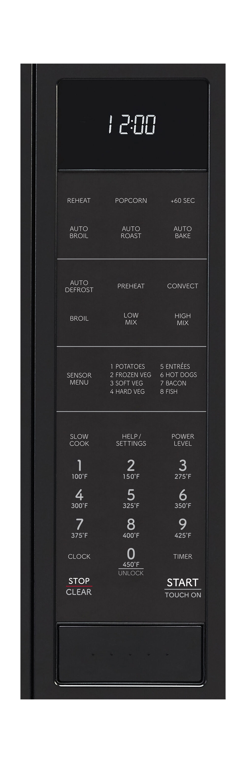 Microondas de Convección de Mostrador con Controles de Cocción con Sensor de 900 Watts y 1.5 pies cúbicos (Negro)