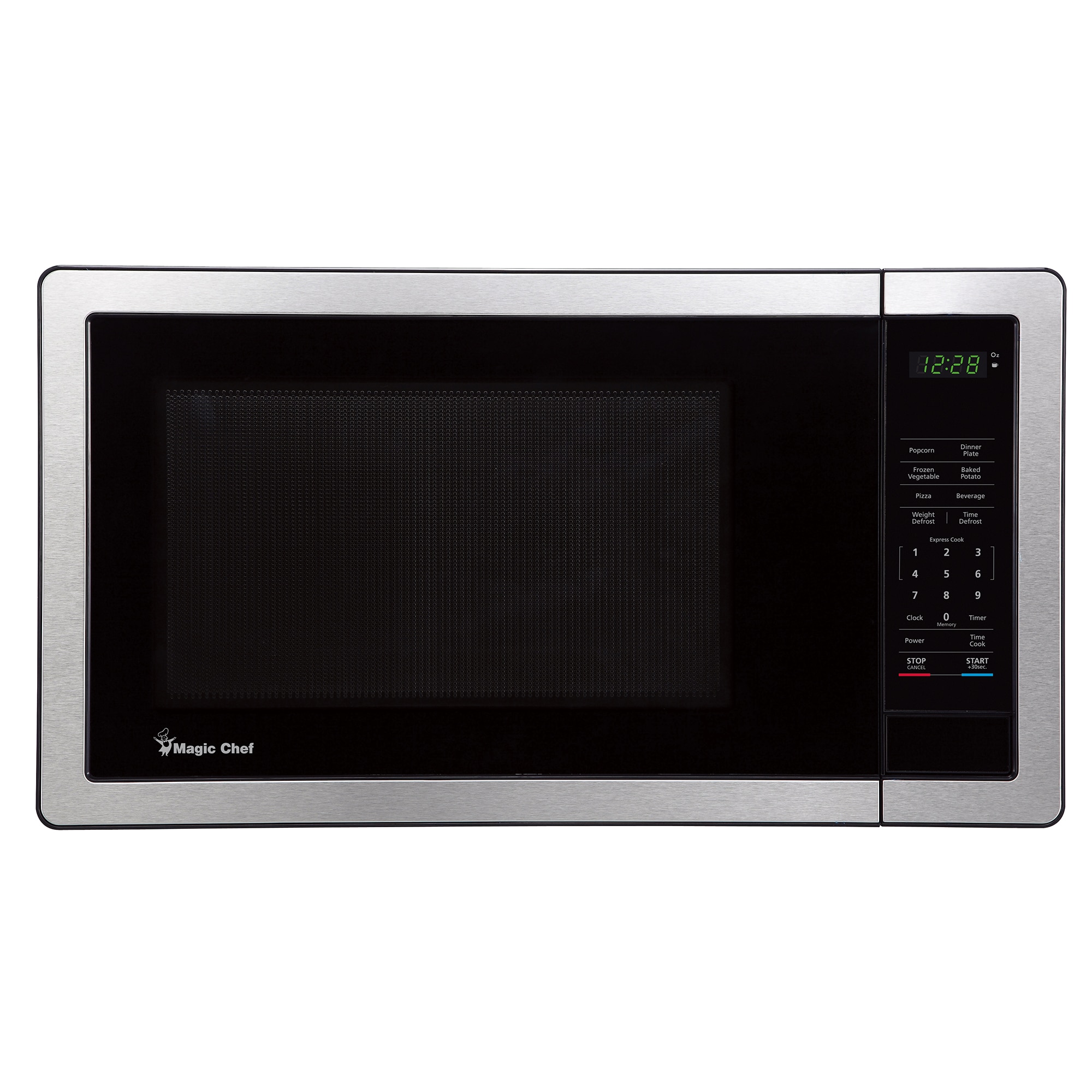 
Microondas de 1.1 pies cúbicos y 1000 vatios de potencia para la encimera (acero inoxidable) Magic Chef MC110MST