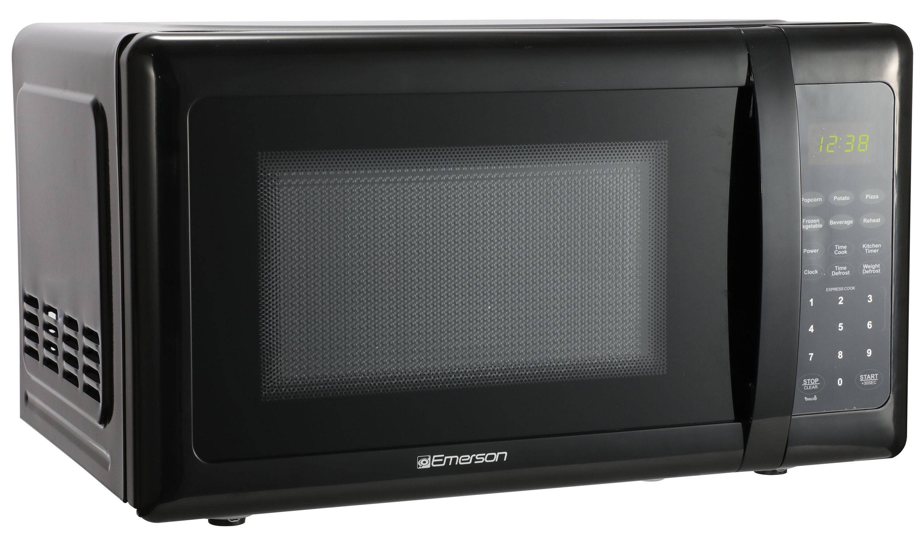 Horno de microondas de mostrador de 700 vatios, negro, de 0.7 pies cúbicos (menos de 1.5 pies cúbicos) de Emerson Radio
