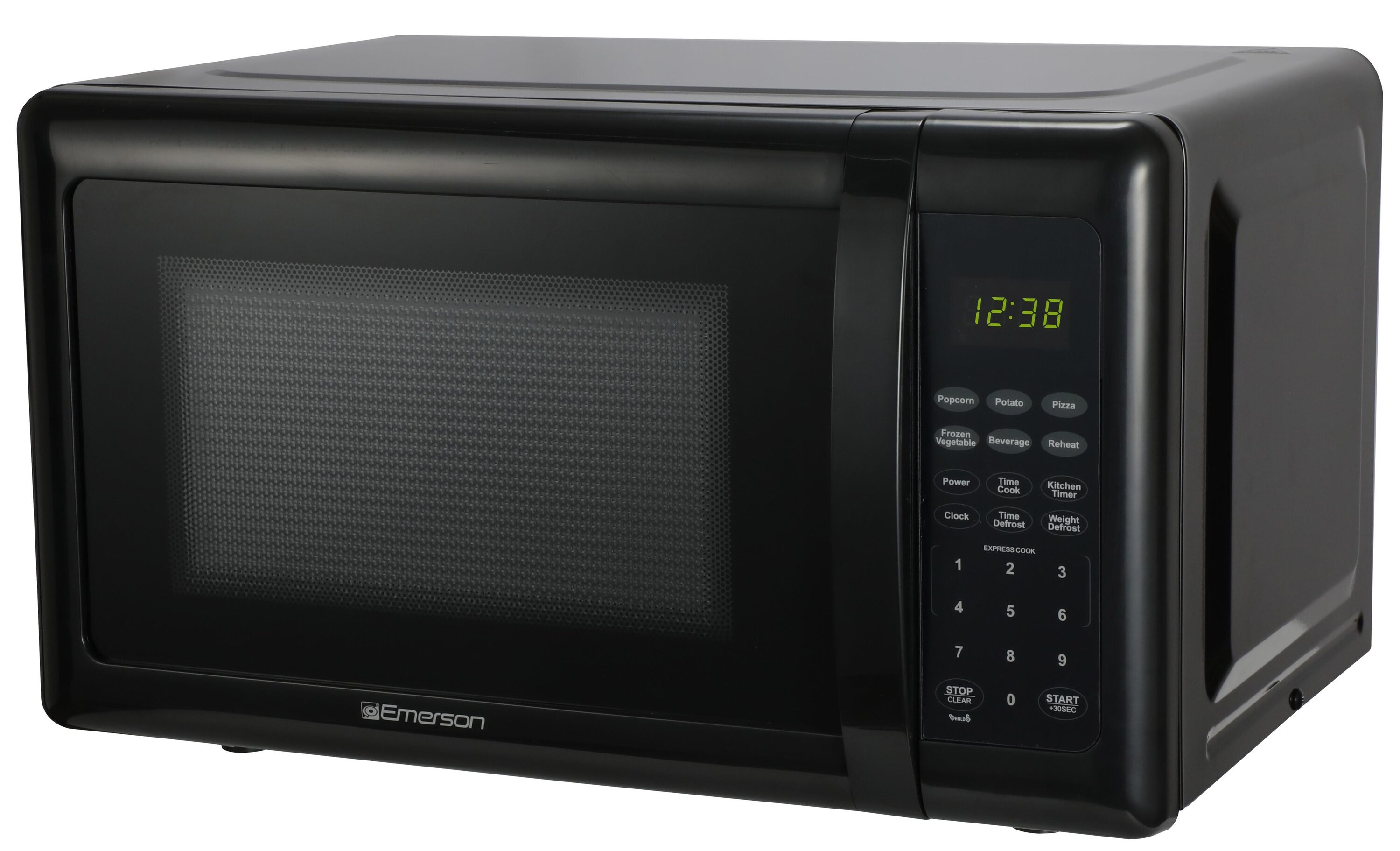 Horno de microondas de mostrador de 700 vatios, negro, de 0.7 pies cúbicos (menos de 1.5 pies cúbicos) de Emerson Radio