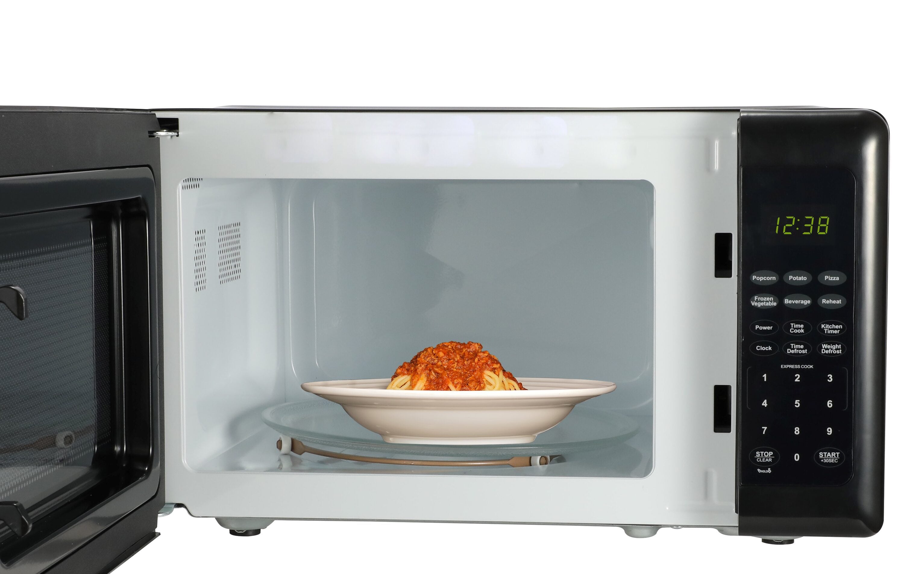 Horno de microondas de mostrador de 700 vatios, negro, de 0.7 pies cúbicos (menos de 1.5 pies cúbicos) de Emerson Radio