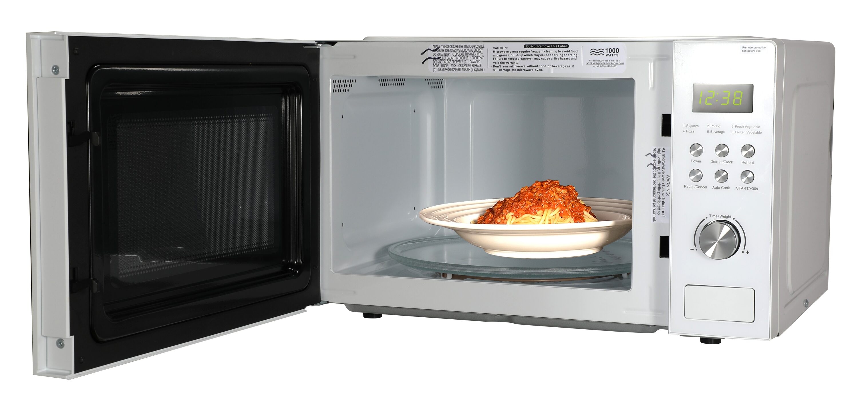 Horno de Microondas de Mostrador de 1.1 pies cúbicos y 1000 Watts (Blanco) MW1101W
