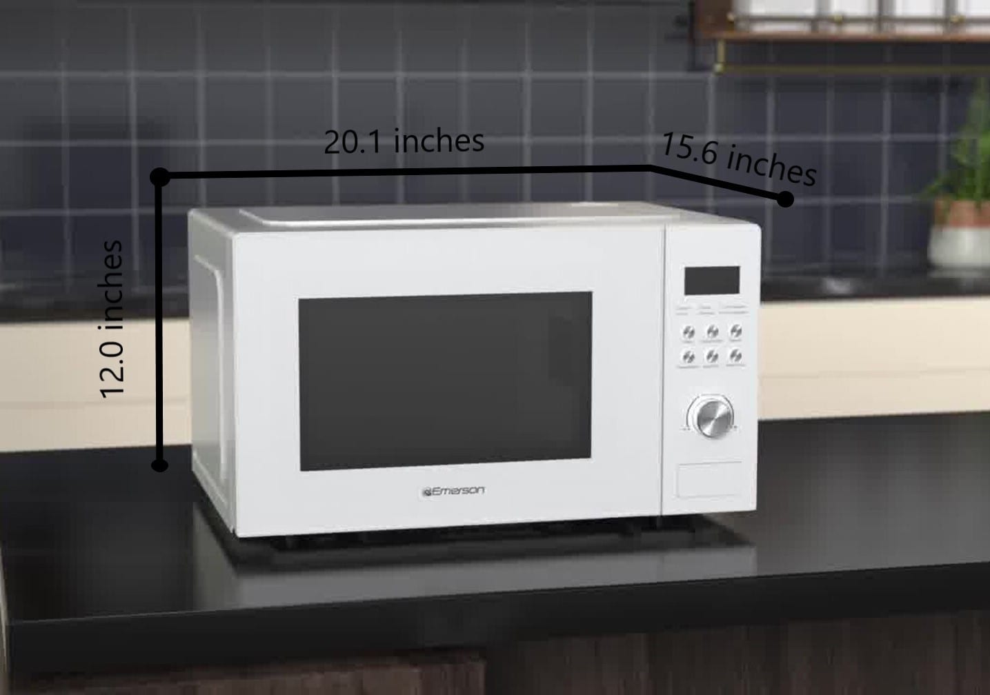 Horno de Microondas de Mostrador de 1.1 pies cúbicos y 1000 Watts (Blanco) MW1101W