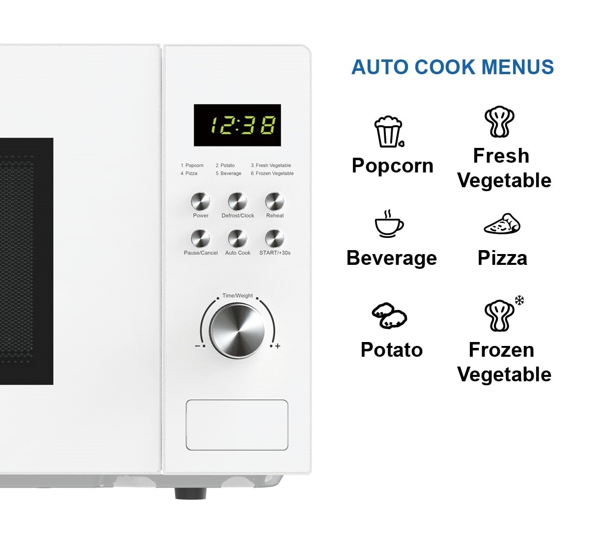 Horno de Microondas de Mostrador de 1.1 pies cúbicos y 1000 Watts (Blanco) MW1101W