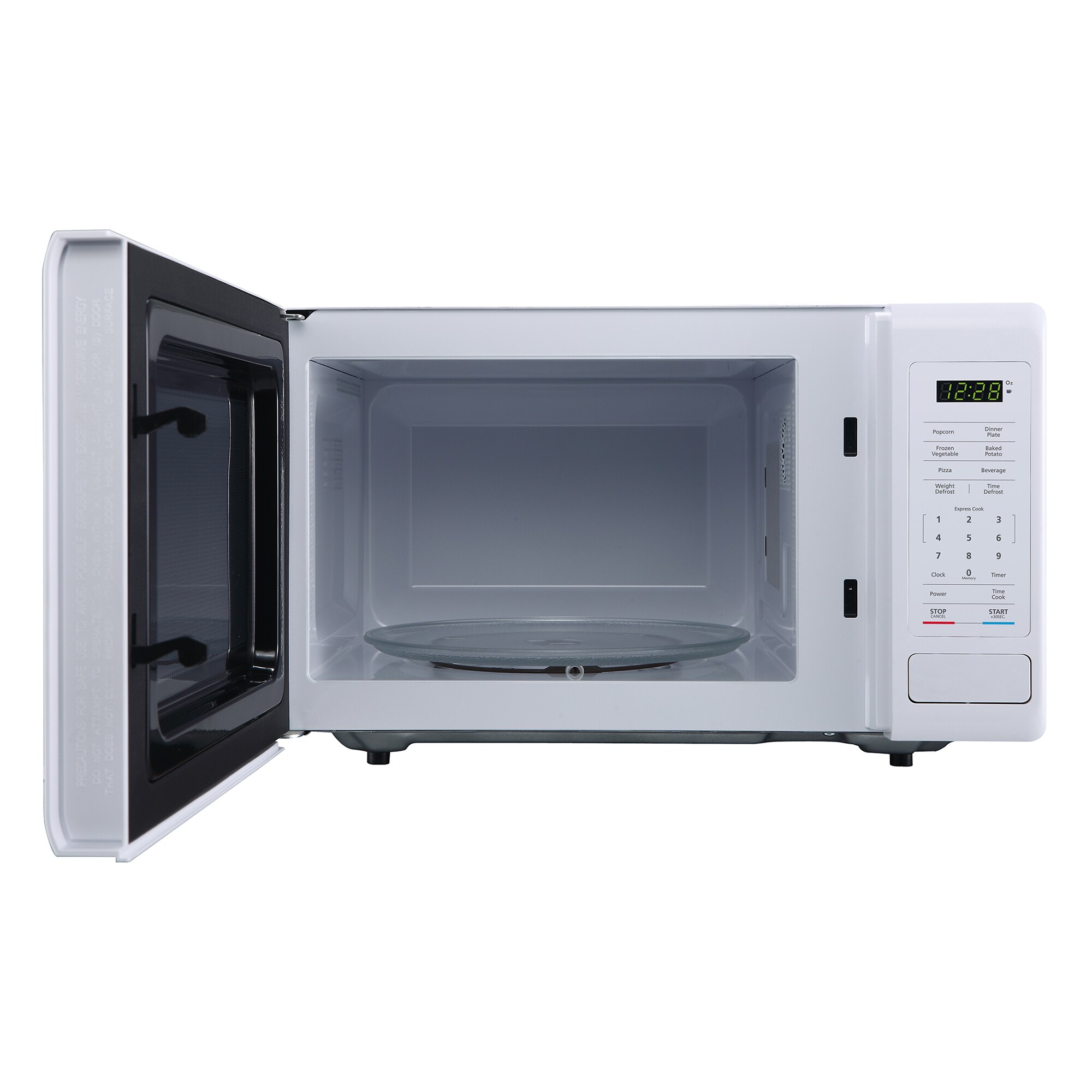 Horno de microondas de mostrador blanco de 0.9 pies cúbicos (menos de 1.5 pies cúbicos) de Magic Chef de 900 vatios