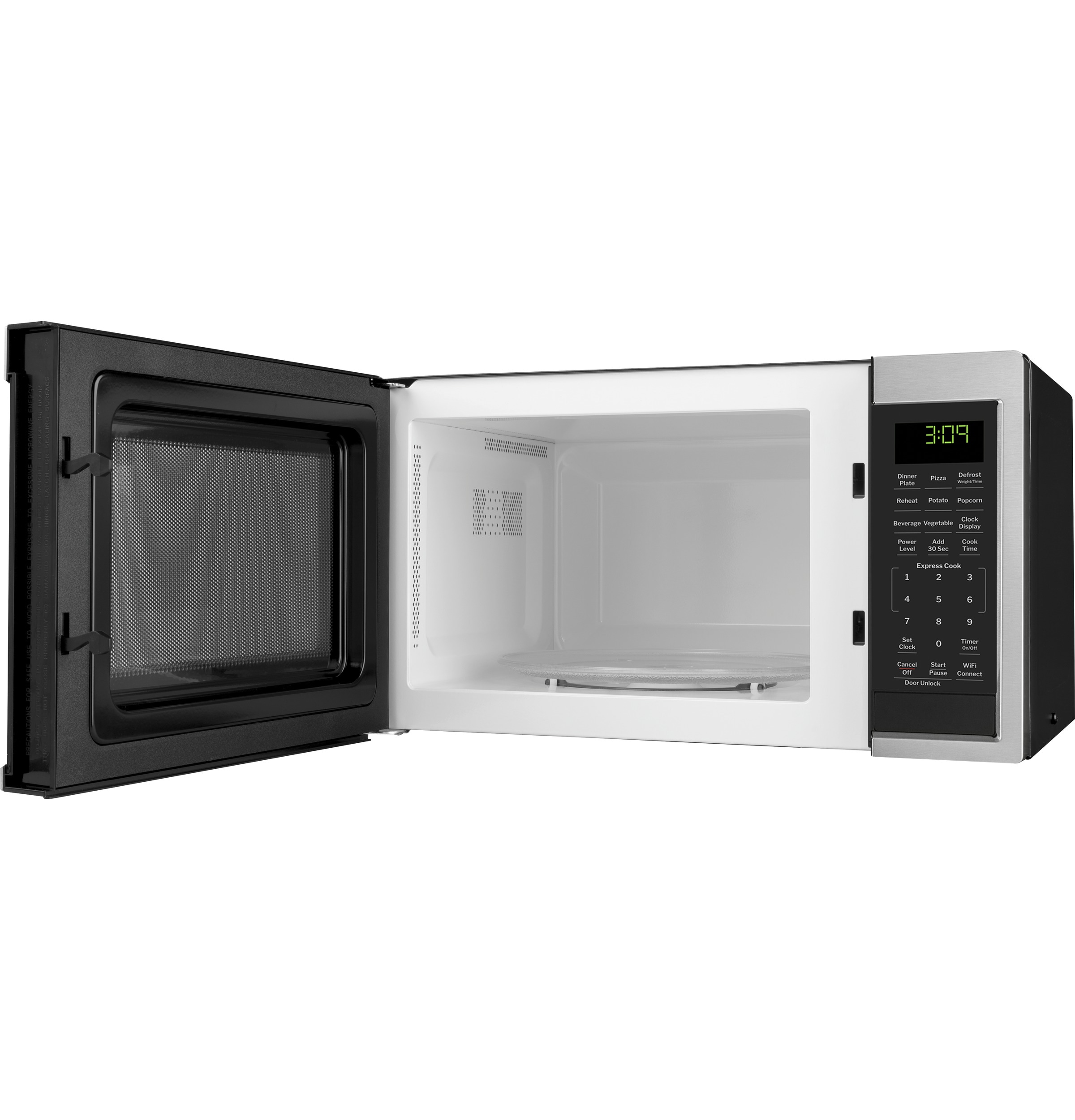 Horno de Microondas de Encimera de 0.9 pies cúbicos (Menos de 1.5 pies cúbicos) de Acero Inoxidable de 900 watts de potencia.