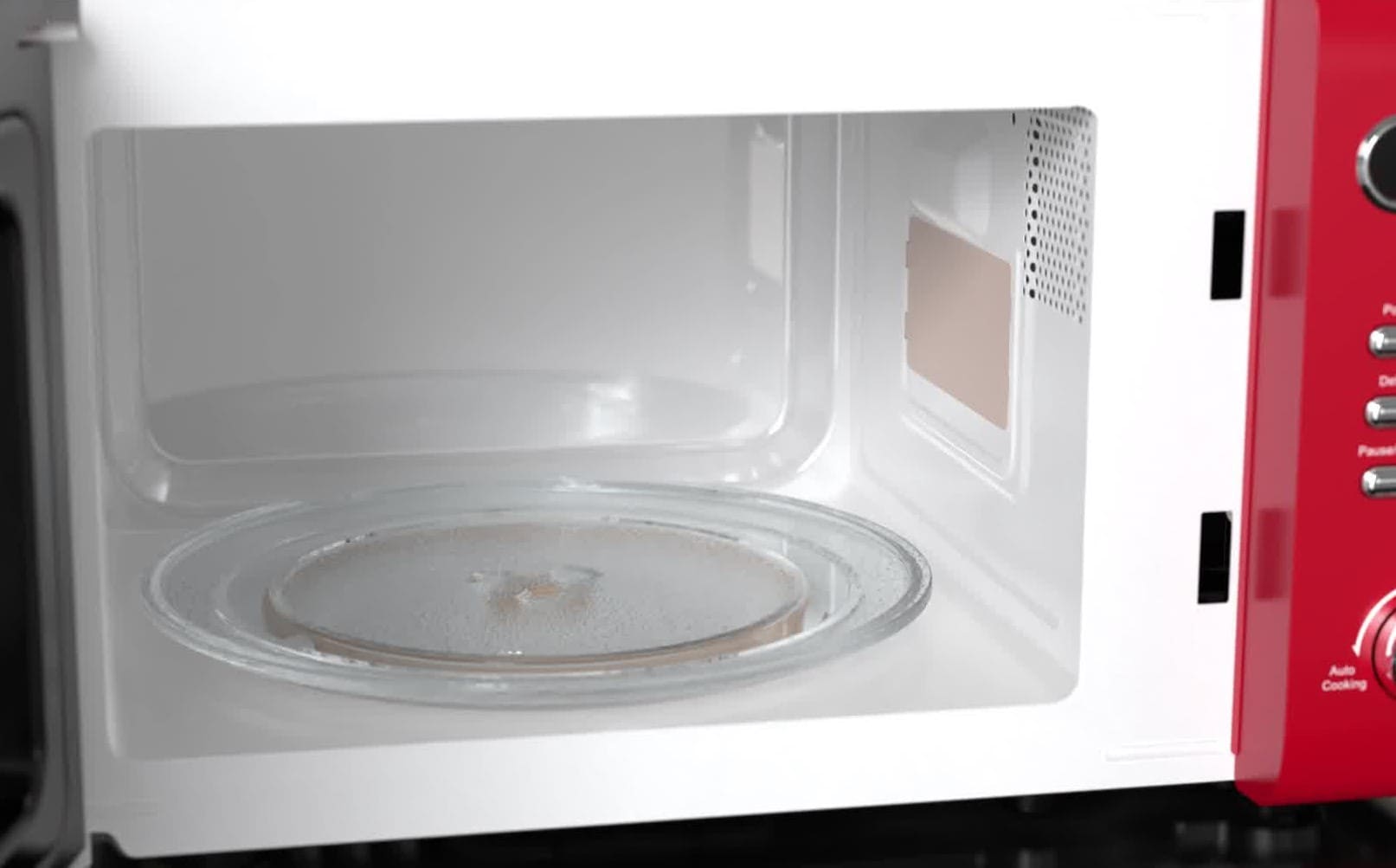 Horno de microondas de encimera Emerson 0.7 pies cúbicos (menos de 1.5 pies cúbicos) 700 watts (Rojo) MWR7020RD