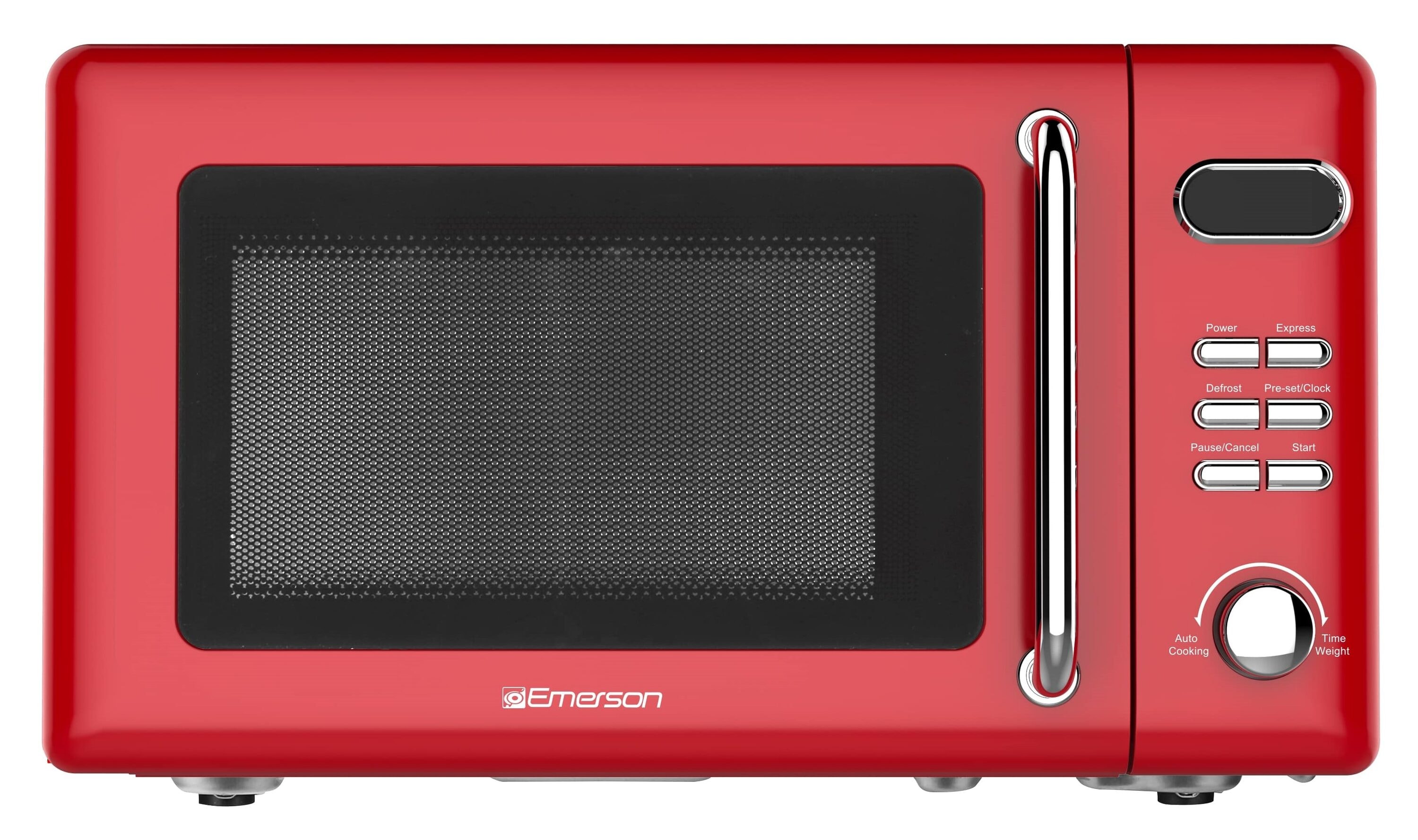 Horno de microondas de encimera Emerson 0.7 pies cúbicos (menos de 1.5 pies cúbicos) 700 watts (Rojo) MWR7020RD