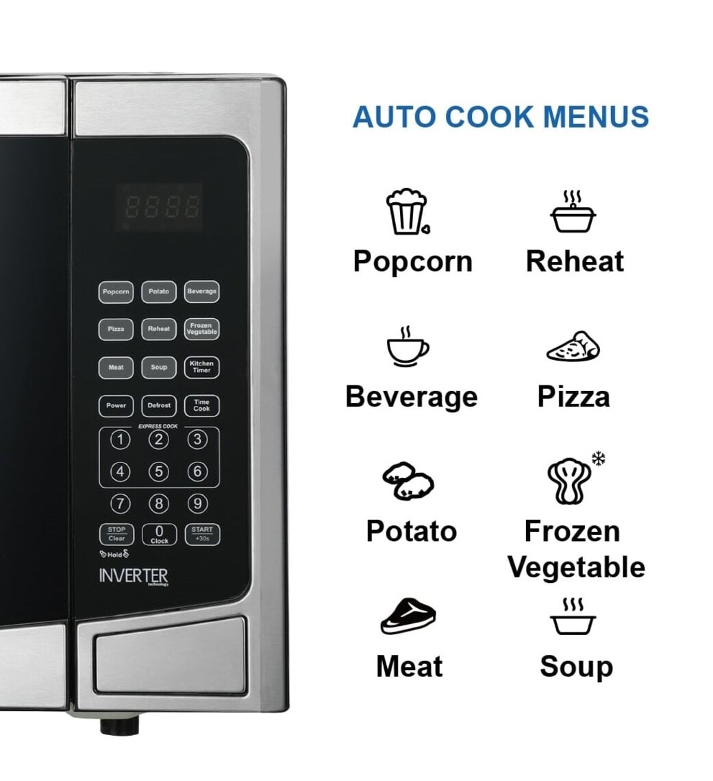 Horno de Microondas de 1.2 pies cúbicos de Emerson 1000 vatios de Potencia (Acero Inoxidable) MWI1212SS