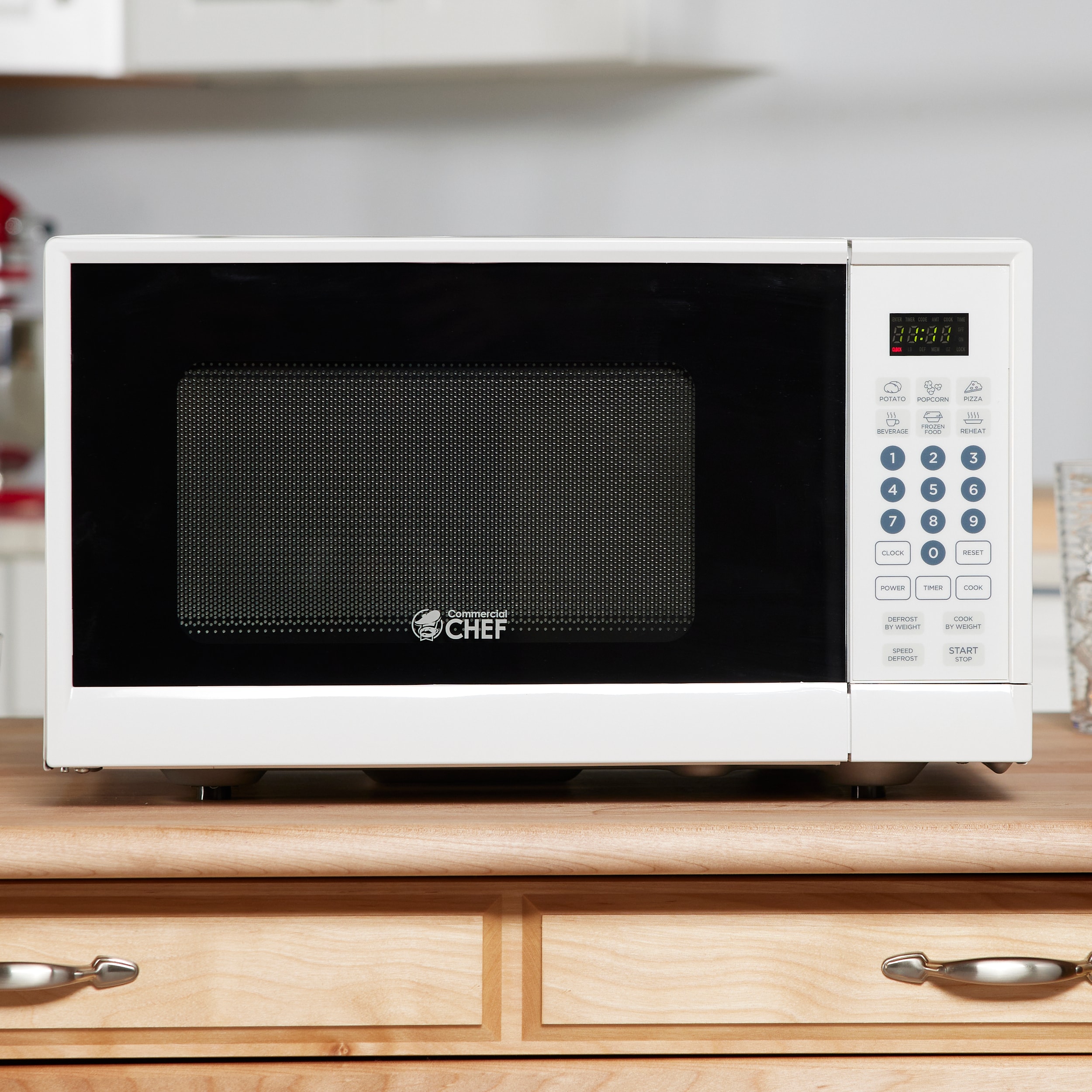 Horno de Microondas de Encimera de 0.9 pies cúbicos (Menos de 1.5 pies cúbicos) y 900 Watts (Blanco) CHM990W