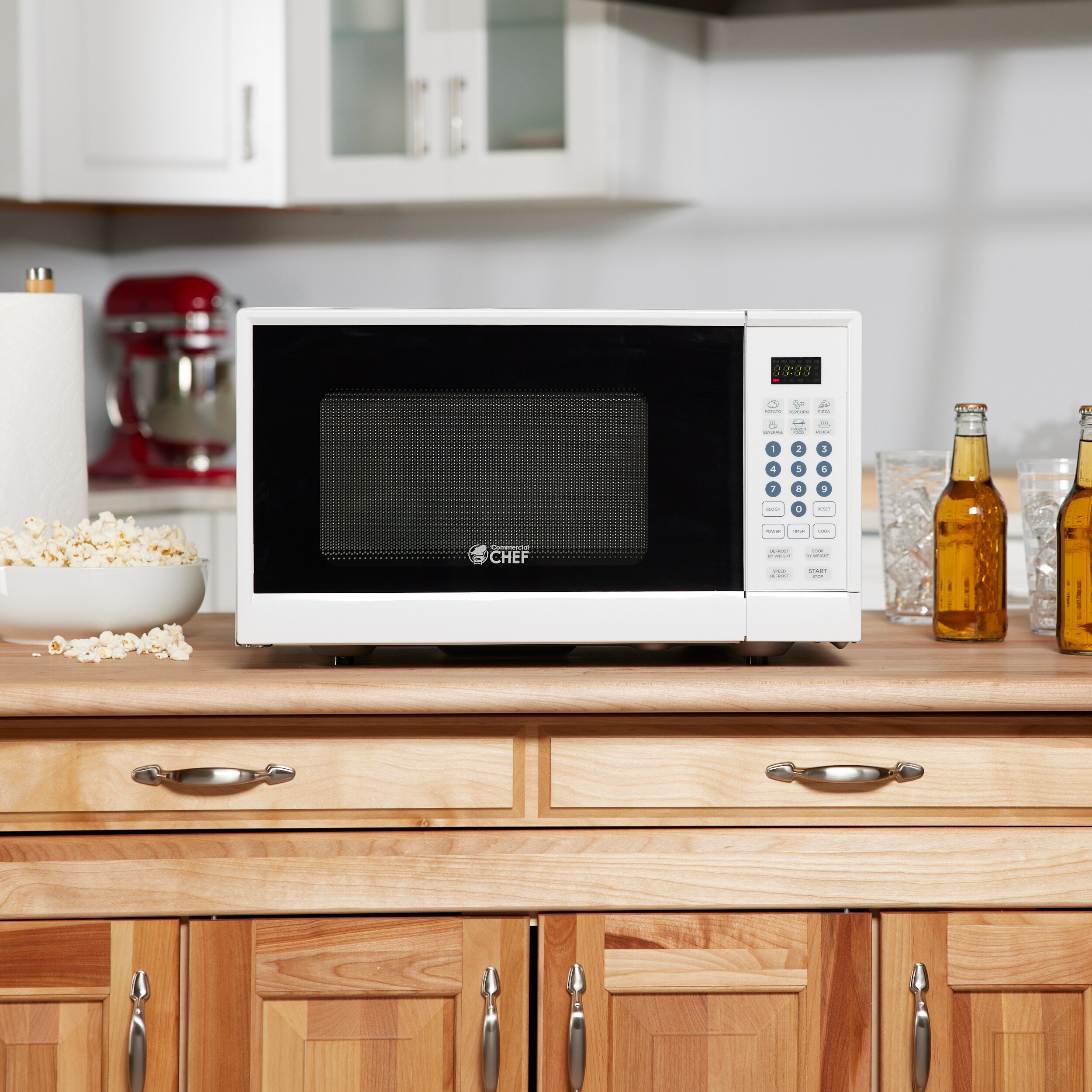 Horno de Microondas de Encimera de 0.9 pies cúbicos (Menos de 1.5 pies cúbicos) y 900 Watts (Blanco) CHM990W