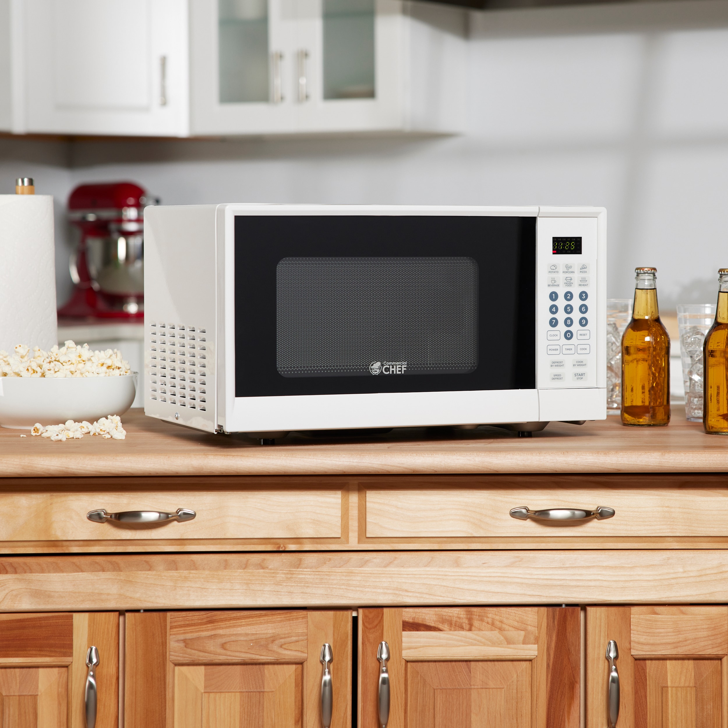 Horno de Microondas de Encimera de 0.9 pies cúbicos (Menos de 1.5 pies cúbicos) y 900 Watts (Blanco) CHM990W