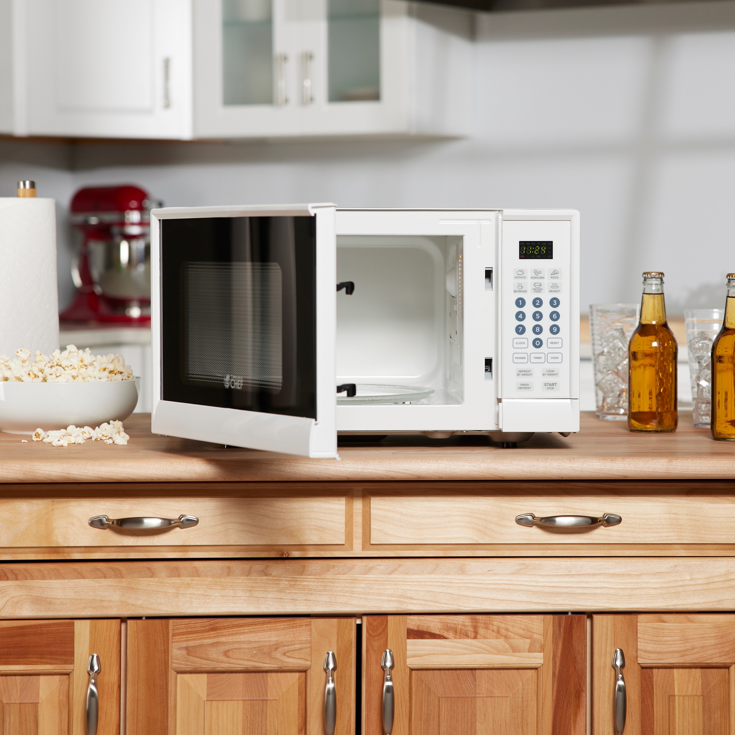 Horno de Microondas de Encimera de 0.9 pies cúbicos (Menos de 1.5 pies cúbicos) y 900 Watts (Blanco) CHM990W
