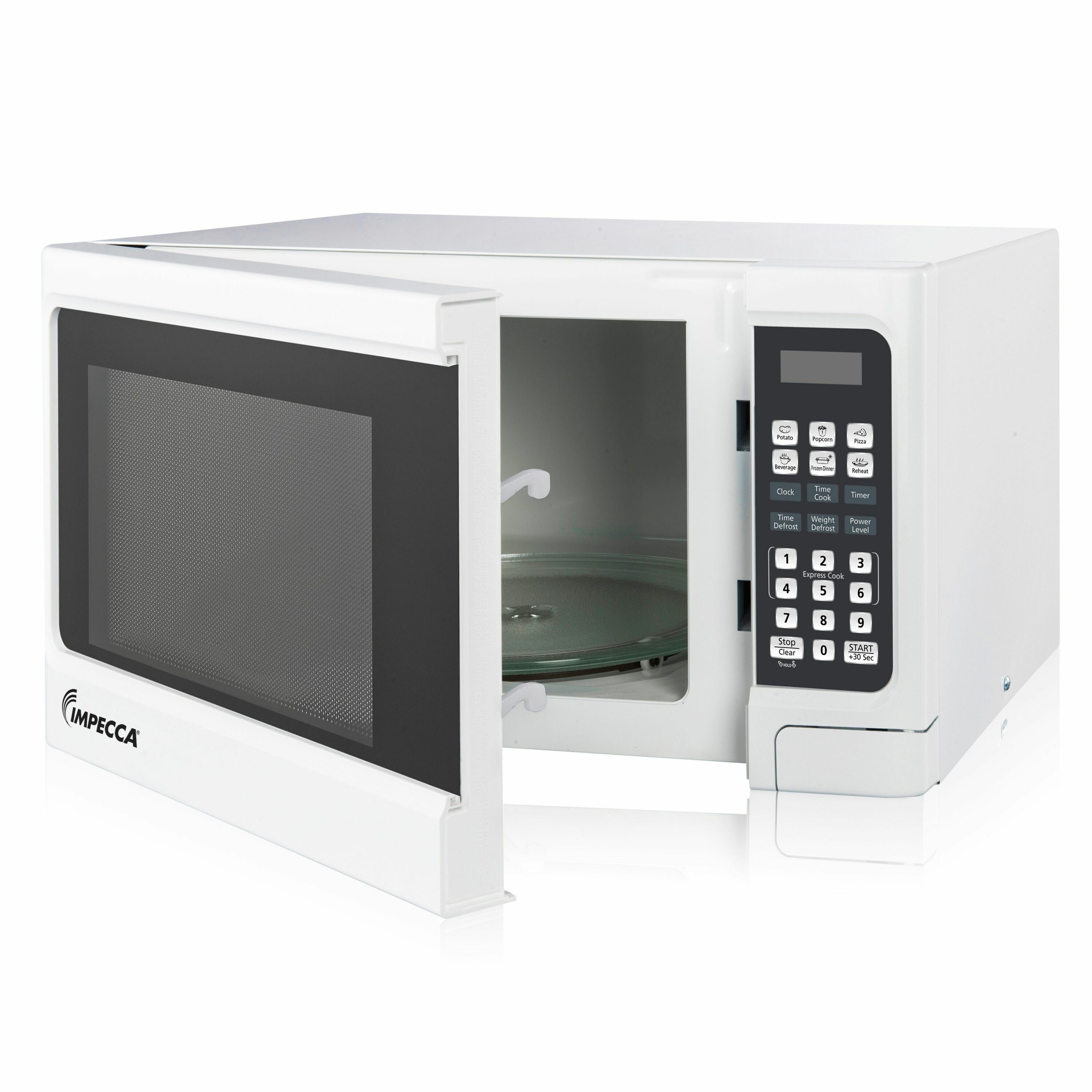 Horno de microondas de 1.1 pies cúbicos y 1000 vatios de potencia media para encimera (blanco)