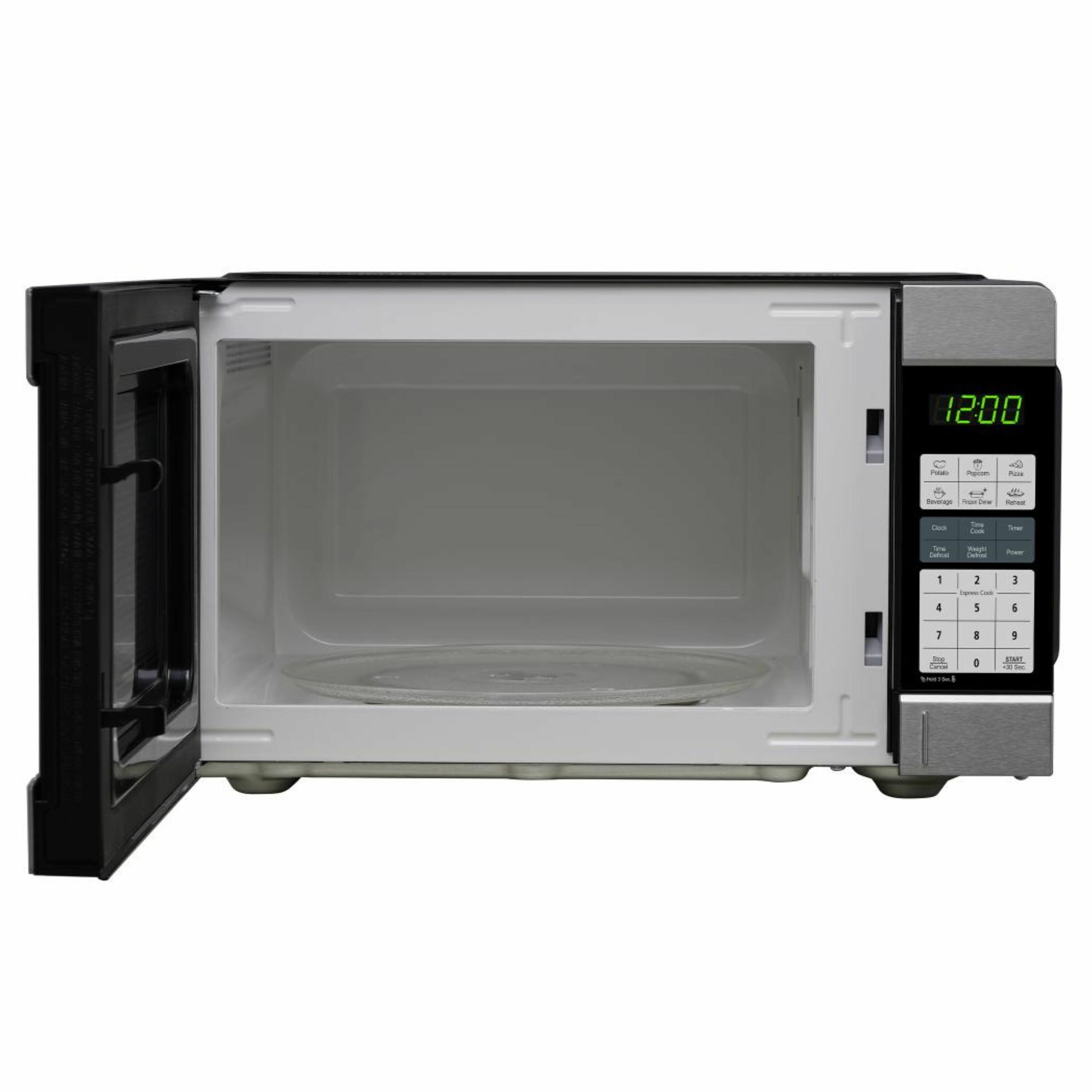 Horno de microondas de 1.1 pies cúbicos y 1000 vatios de potencia media para encimera (blanco)
