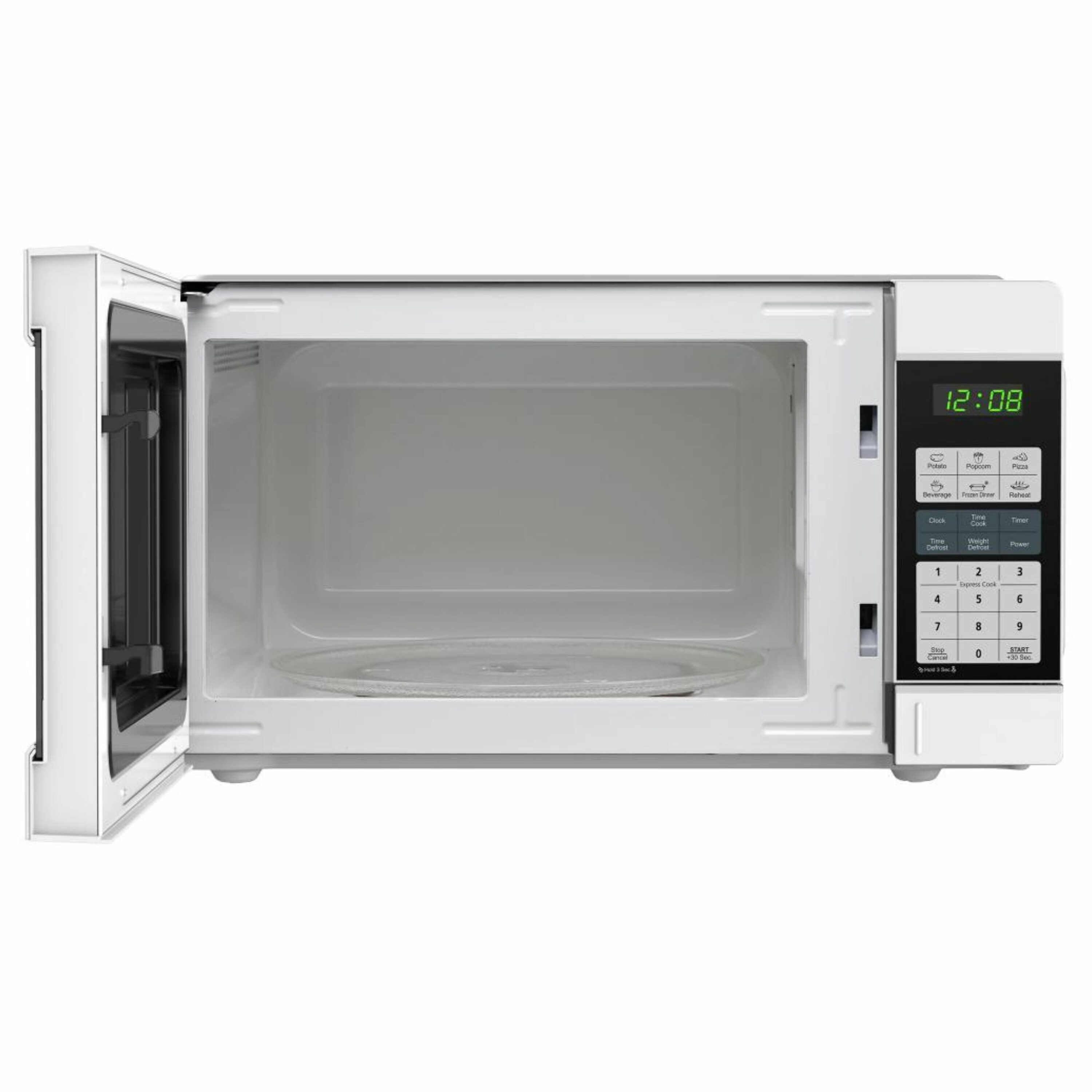 Horno de microondas de 1.1 pies cúbicos y 1000 vatios de potencia media para encimera (blanco)