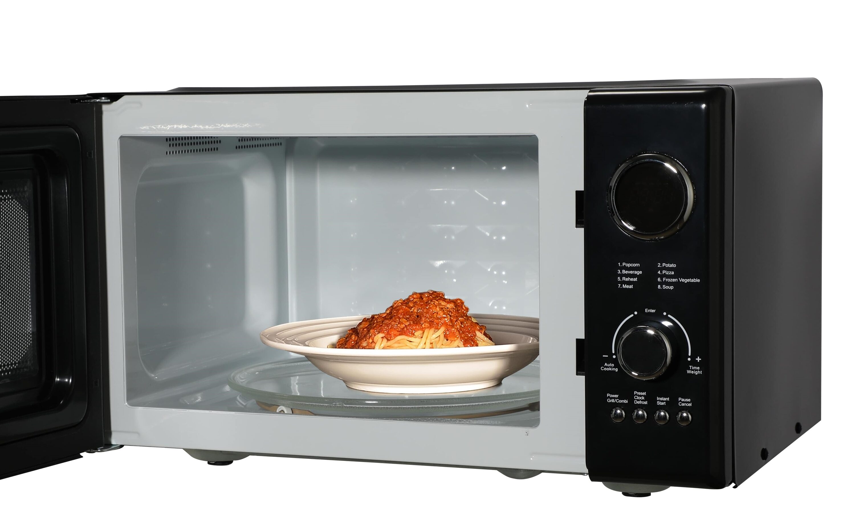 Microondas de mostrador Emerson 0.9 pies cúbicos (menos de 1.5 pies cúbicos) de 800 vatios (Negro) MWRG0901BK