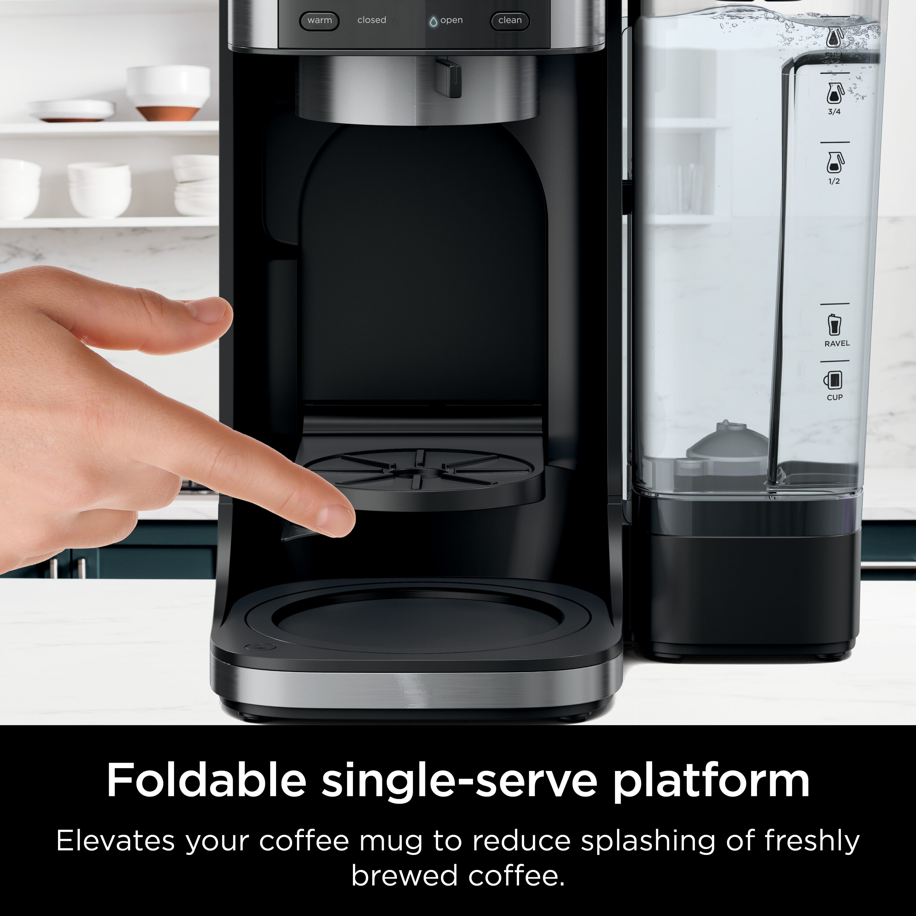 Cafetera combinada Ninja DualBrew para café caliente o frío, compatible con K-Cups, para 12 tazas (Negro)