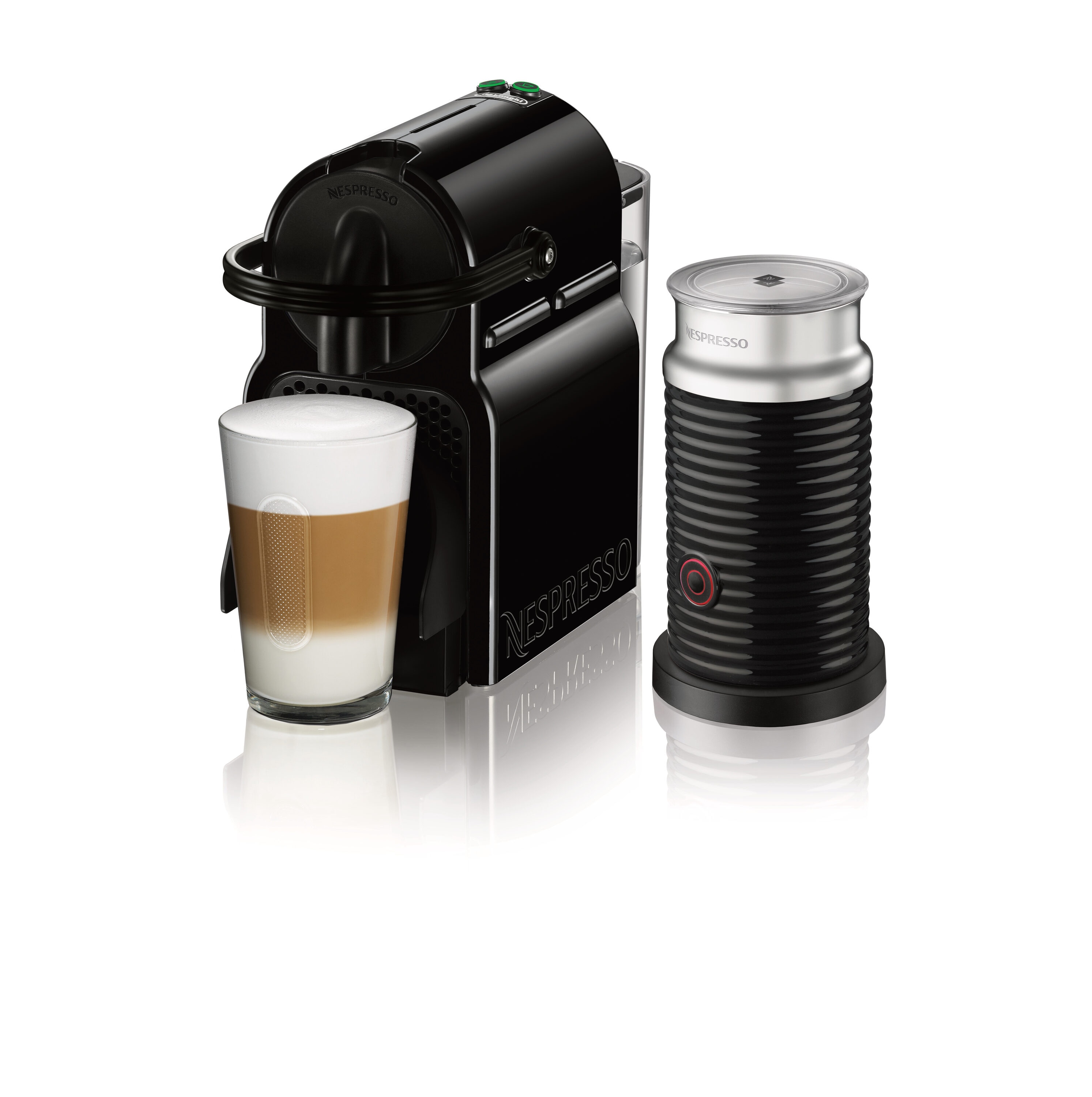 Cafetera Nespresso Inissia con Aeroccino y Bandeja para Goteo (Negro)
