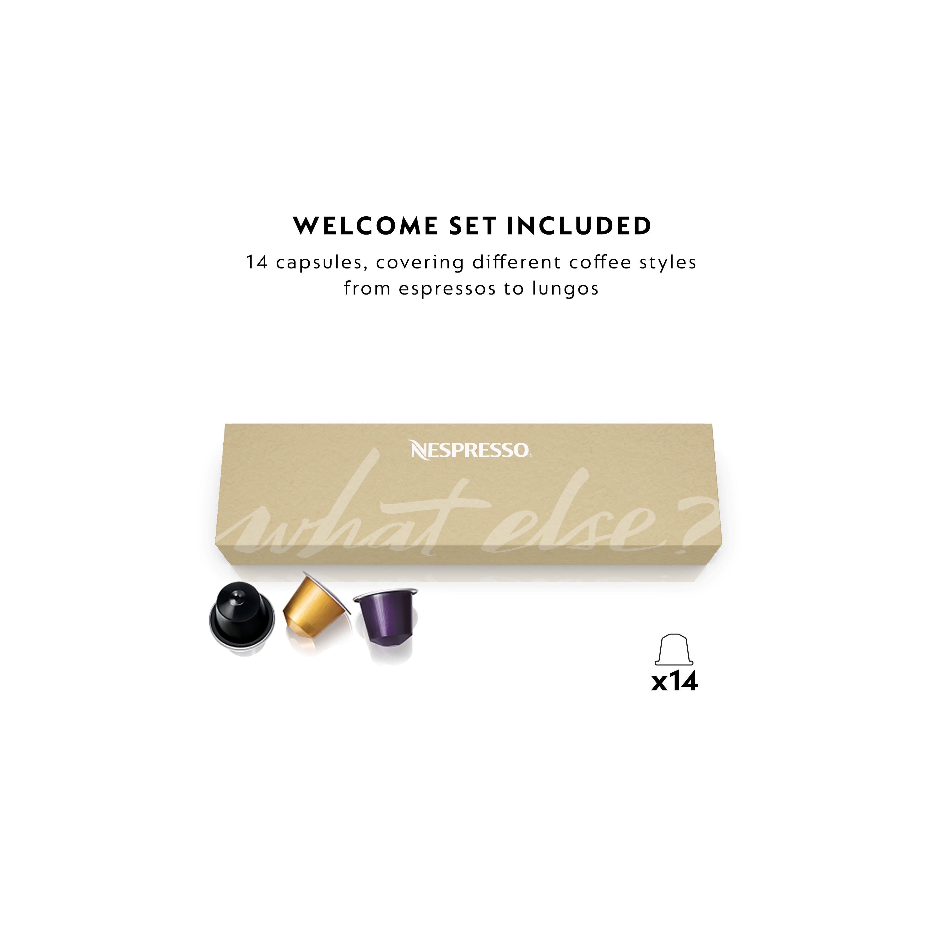 Cafetera Nespresso Inissia con Aeroccino y Bandeja para Goteo (Negro)
