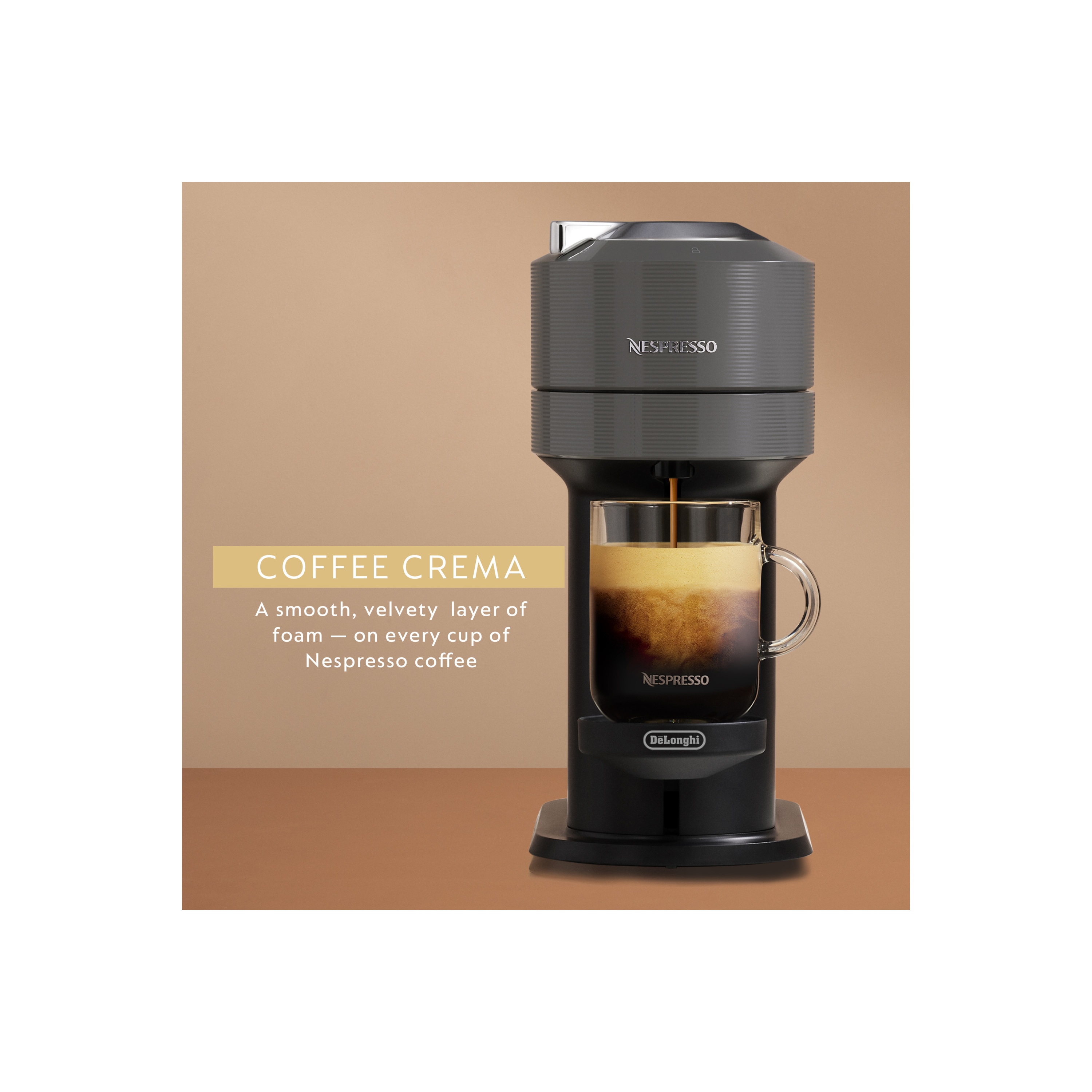 Cafetera Nespresso Vertuo Next con Aeroccino y Bandeja de Goteo (Gris Oscuro) ENV120GYAE