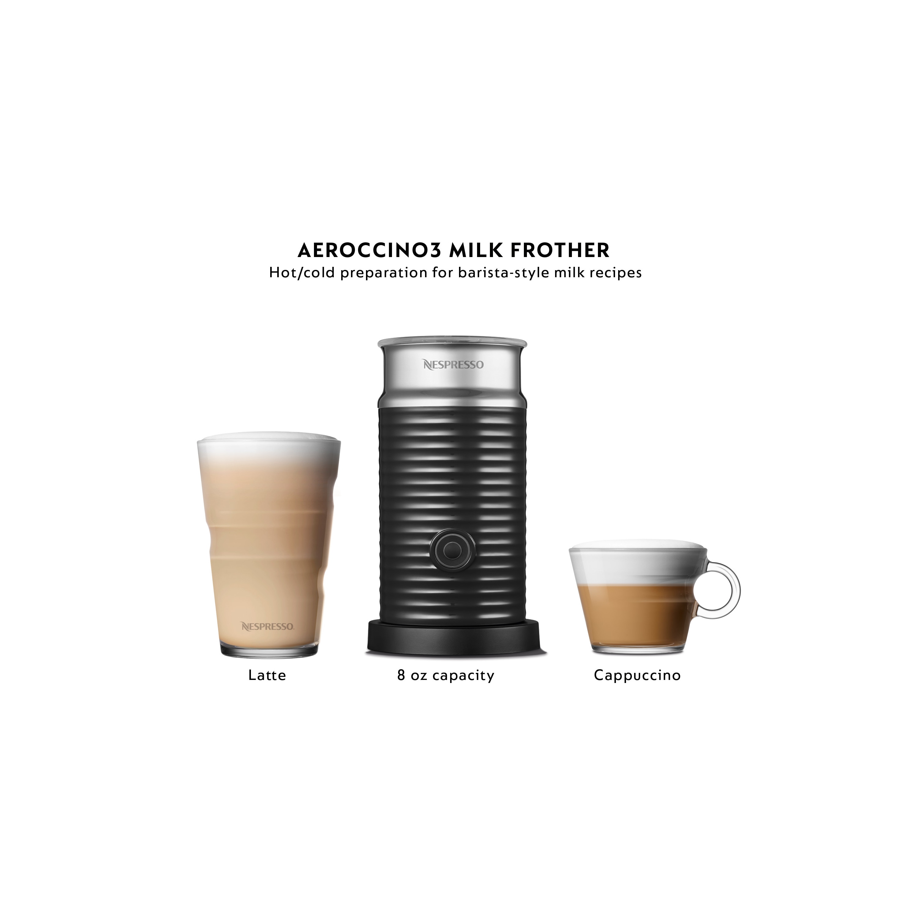 Cafetera Nespresso Vertuo Next con Aeroccino y Bandeja de Goteo (Gris Oscuro) ENV120GYAE