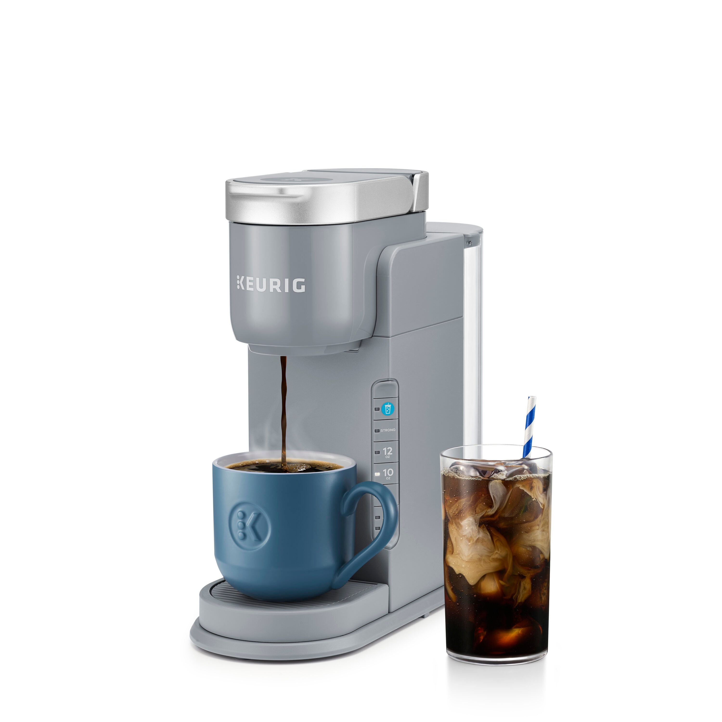 Cafetera Keurig K-Iced de un solo servicio con depósito de agua de 5 tazas (Gris)