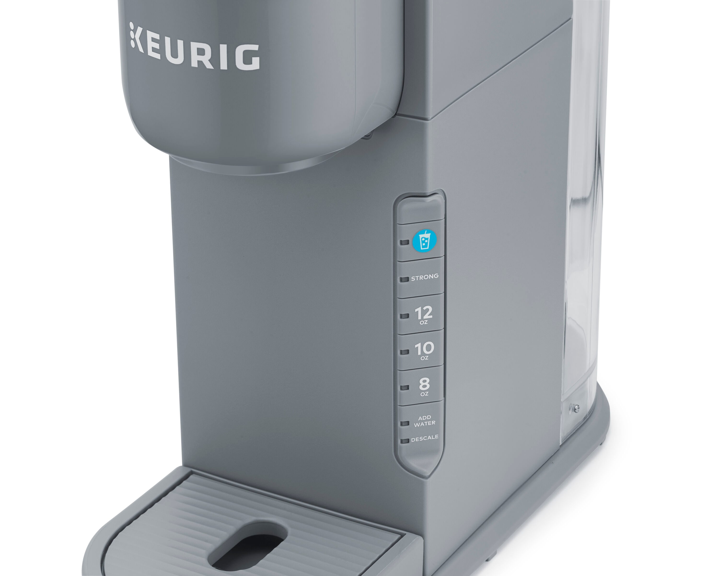 Cafetera Keurig K-Iced de un solo servicio con depósito de agua de 5 tazas (Gris)