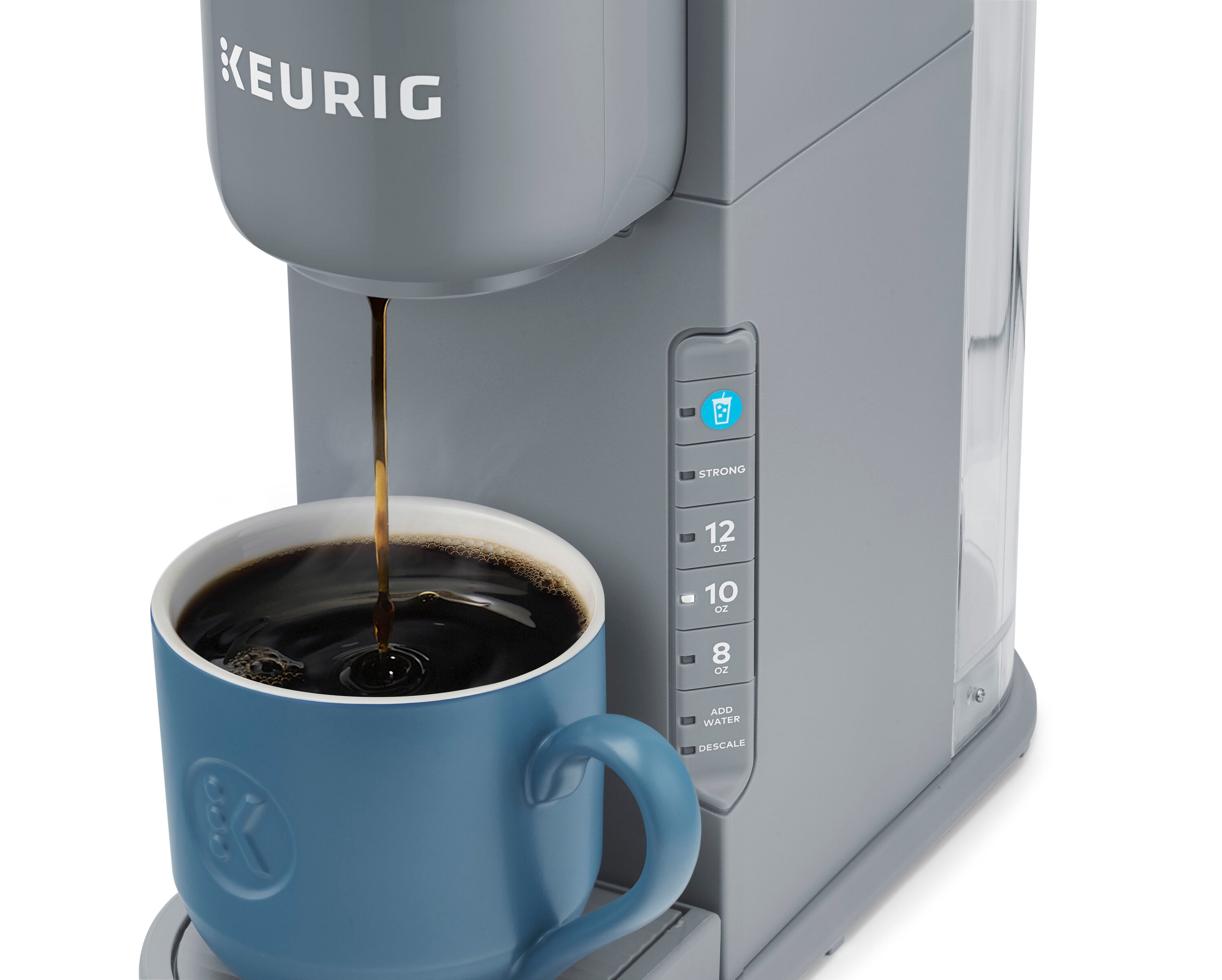 Cafetera Keurig K-Iced de un solo servicio con depósito de agua de 5 tazas (Gris)