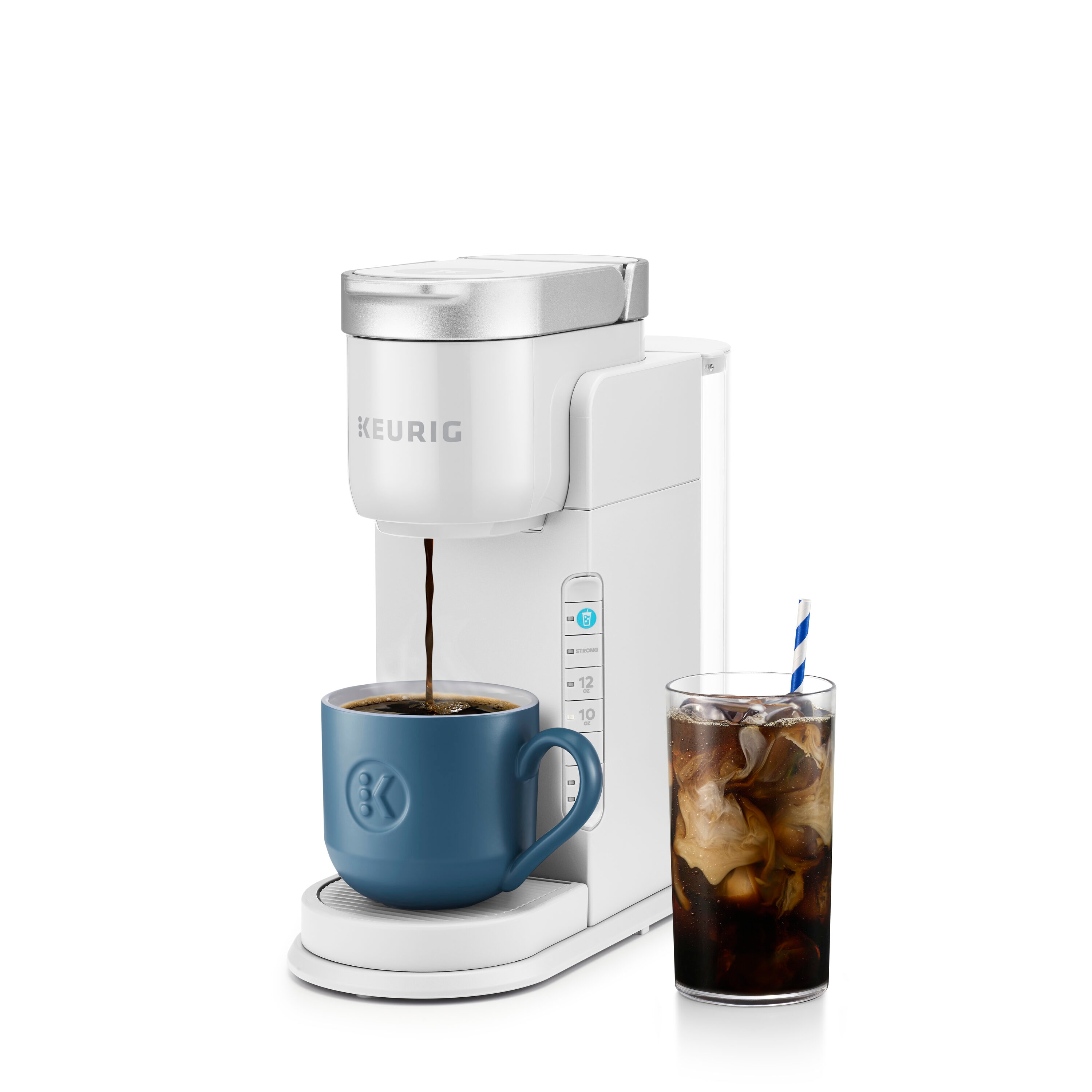 Cafetera de un solo servicio Keurig K-Iced Brewer con depósito de agua de 5 tazas (Blanco) 5000374055