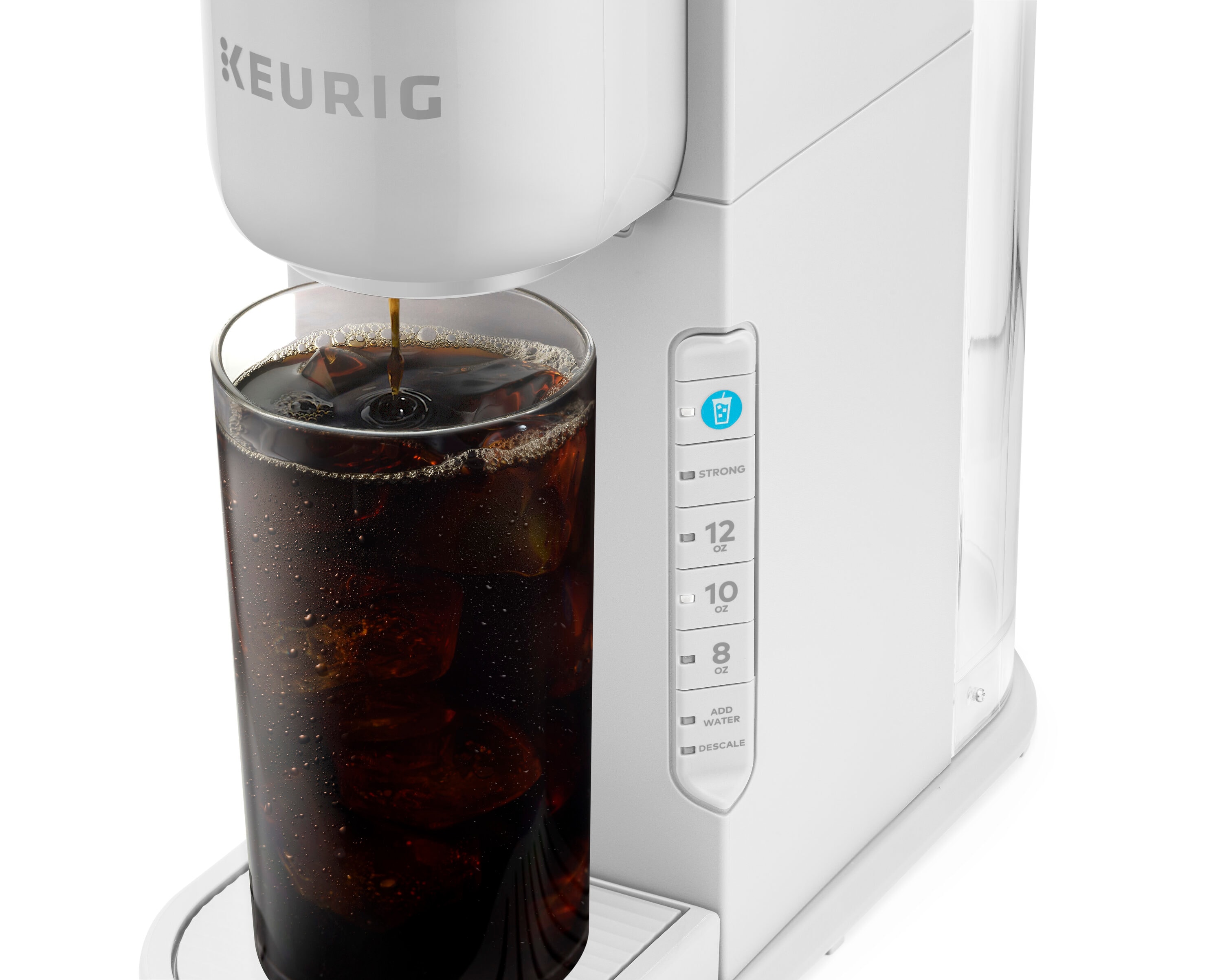 Cafetera de un solo servicio Keurig K-Iced Brewer con depósito de agua de 5 tazas (Blanco) 5000374055