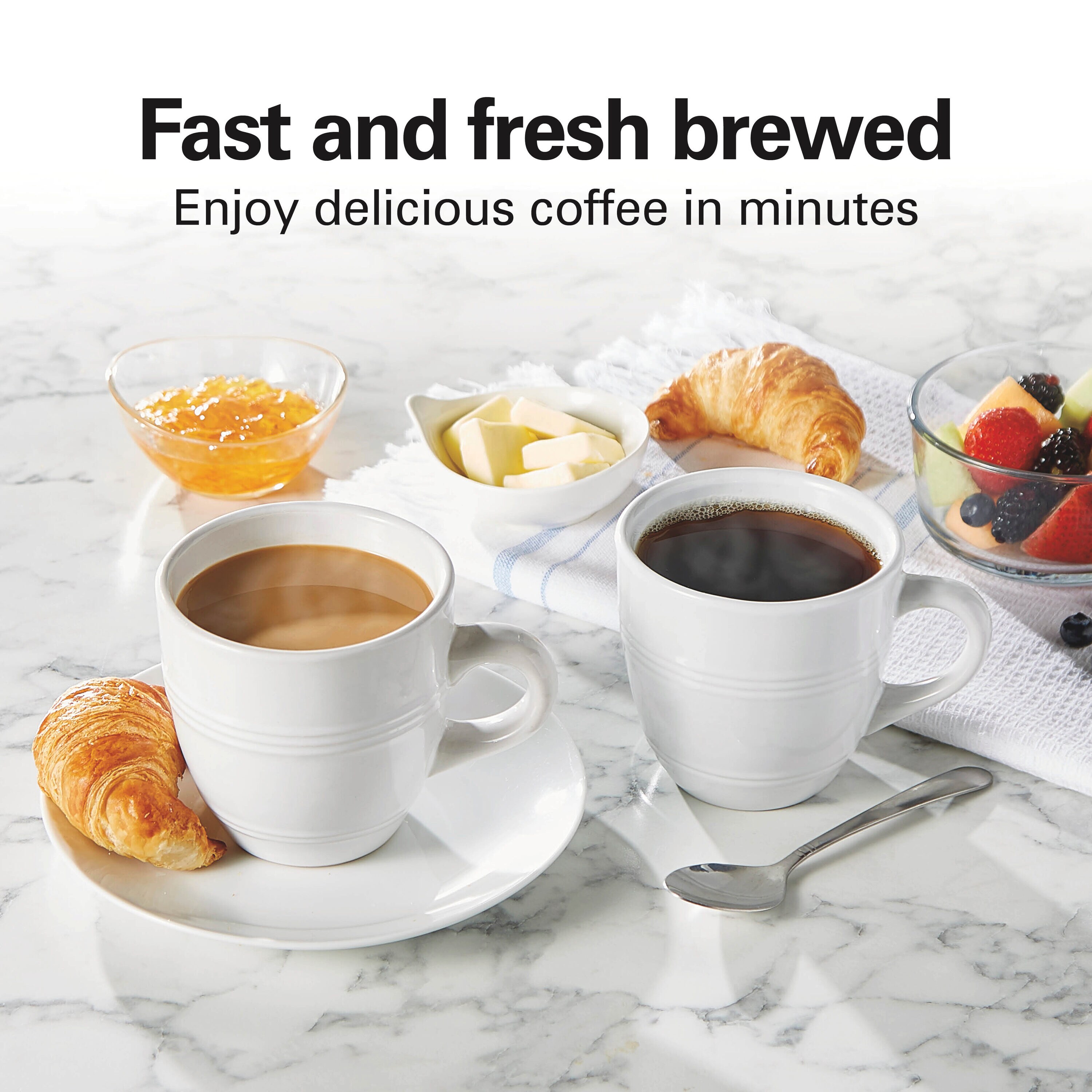 Hamilton Beach La Cafetera Individual The Scoop con un Reservorio de Agua para 3 Tazas (BLANCO) 47621