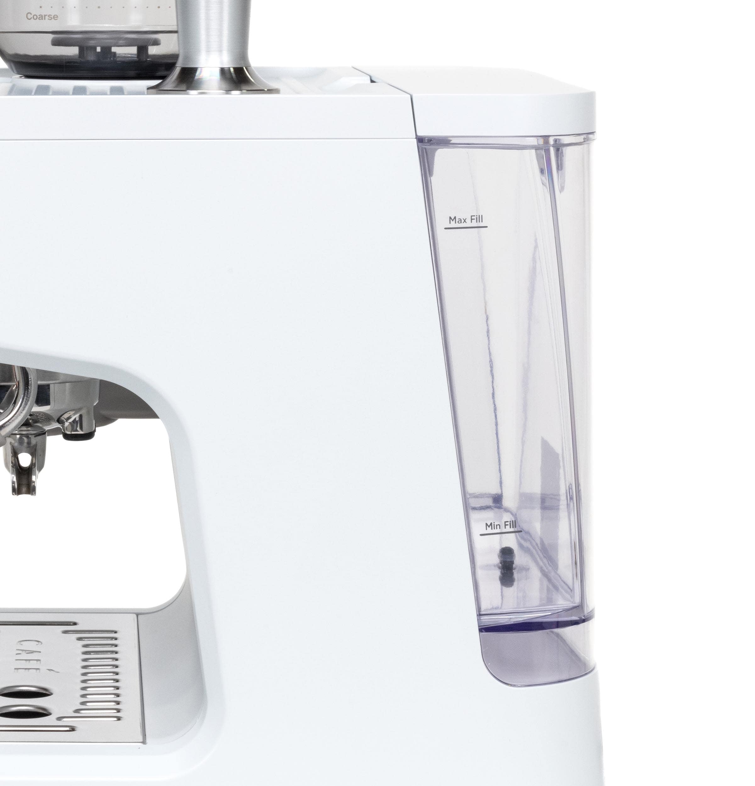 Máquina de Espresso Café Bellissimo Semiautomática de Acero Inoxidable Programable con Wi-Fi y Bandeja de Goteo (Blanco Mate)