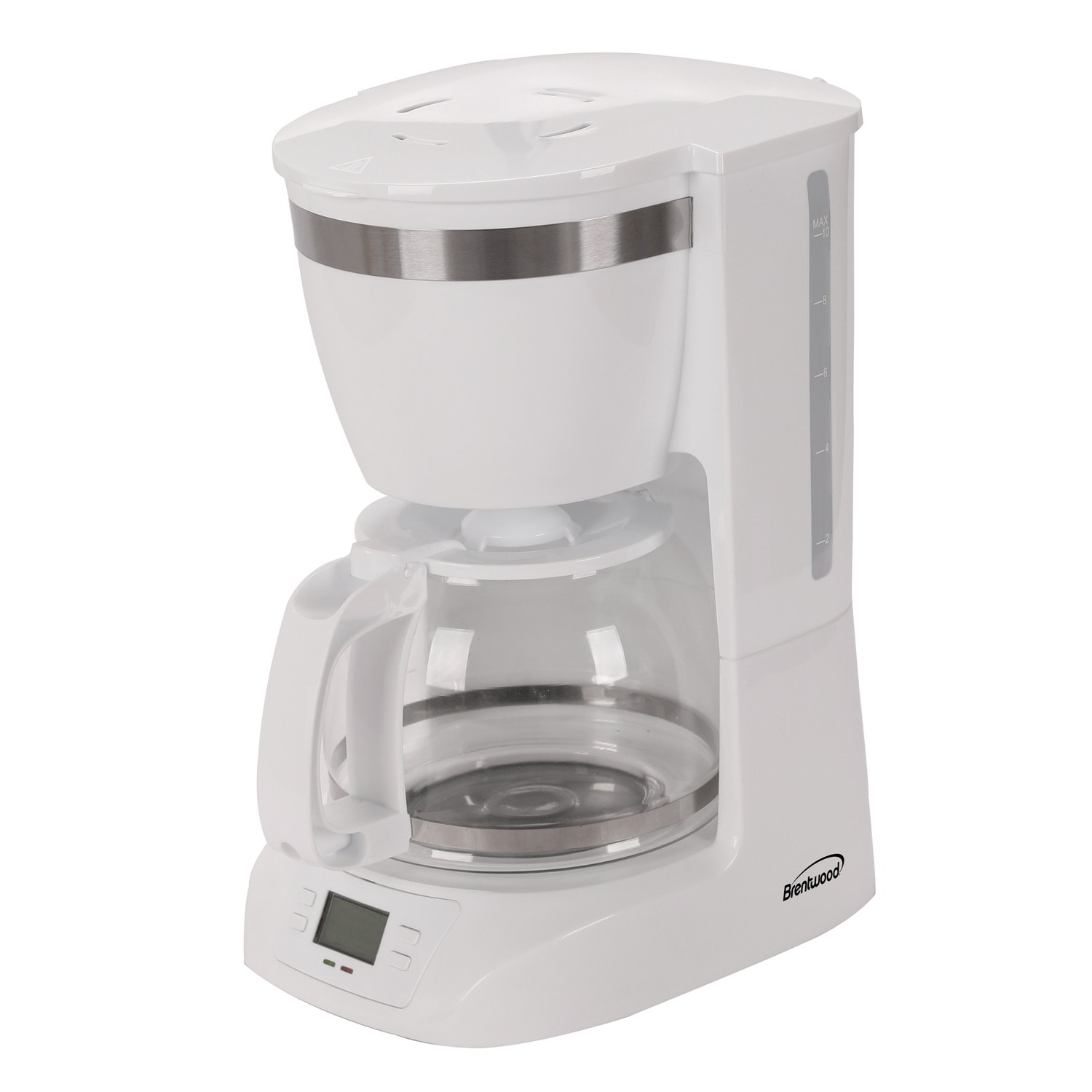 Cafetera eléctrica programable de goteo para el hogar de 10 tazas con apagado automático (Blanca) TS-219W