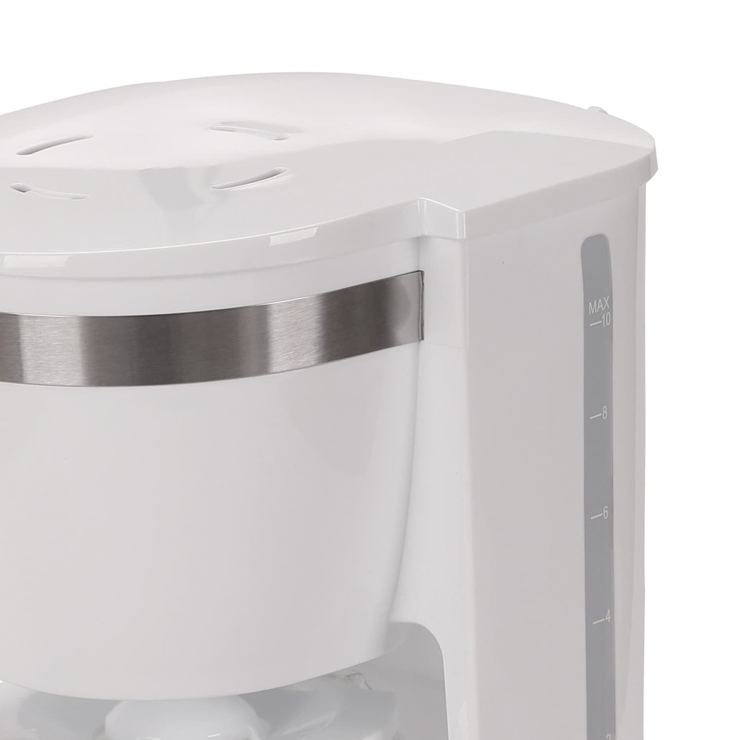 Cafetera eléctrica programable de goteo para el hogar de 10 tazas con apagado automático (Blanca) TS-219W