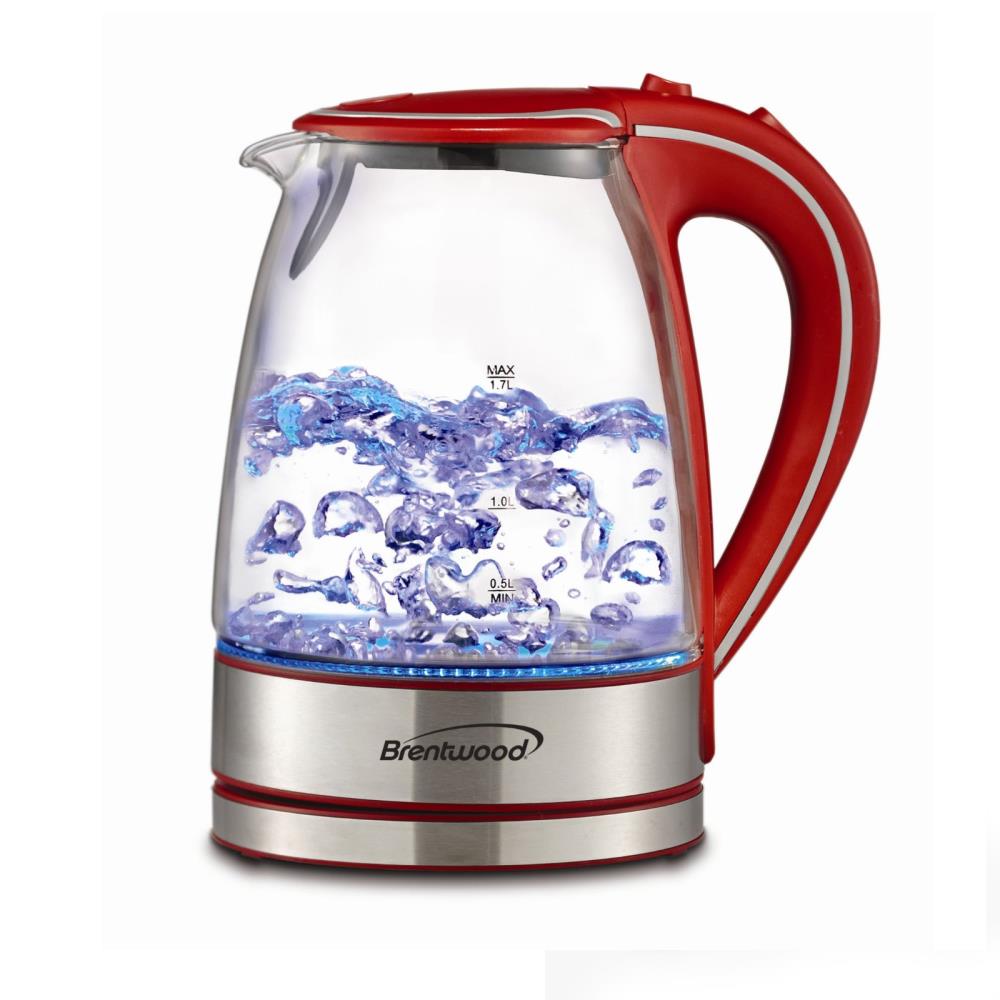 Hervidor eléctrico inalámbrico rojo de 7 tazas Brentwood
