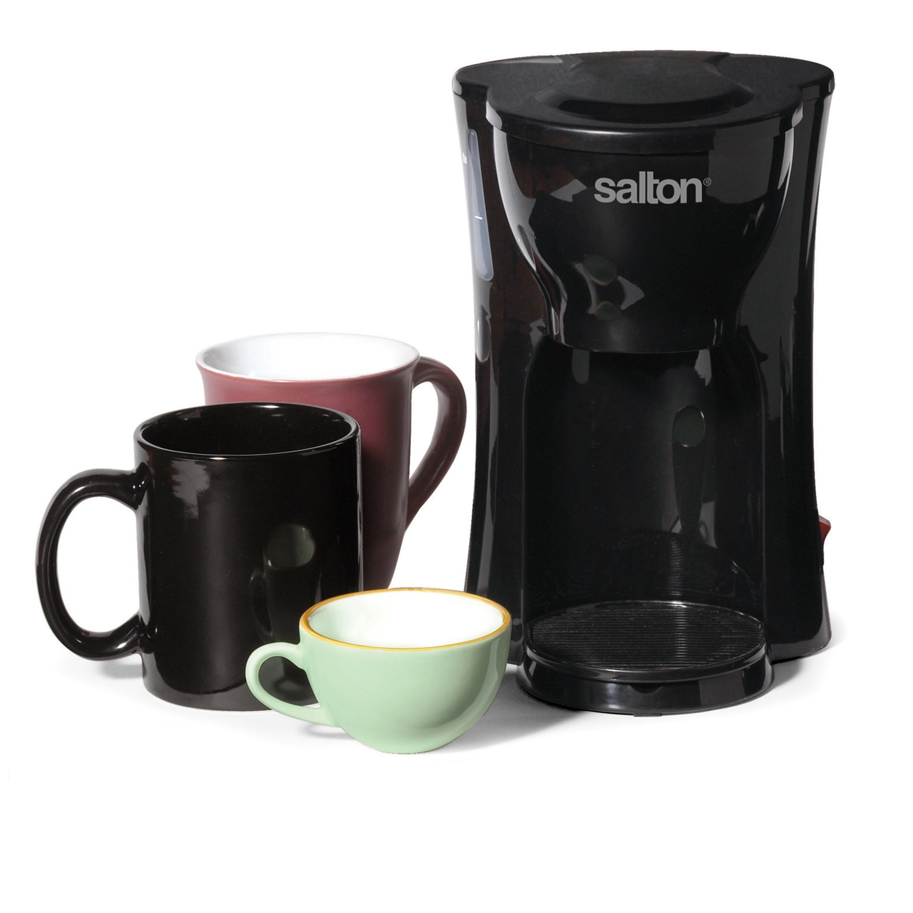 Cafetera de un solo servicio Salton con color negro