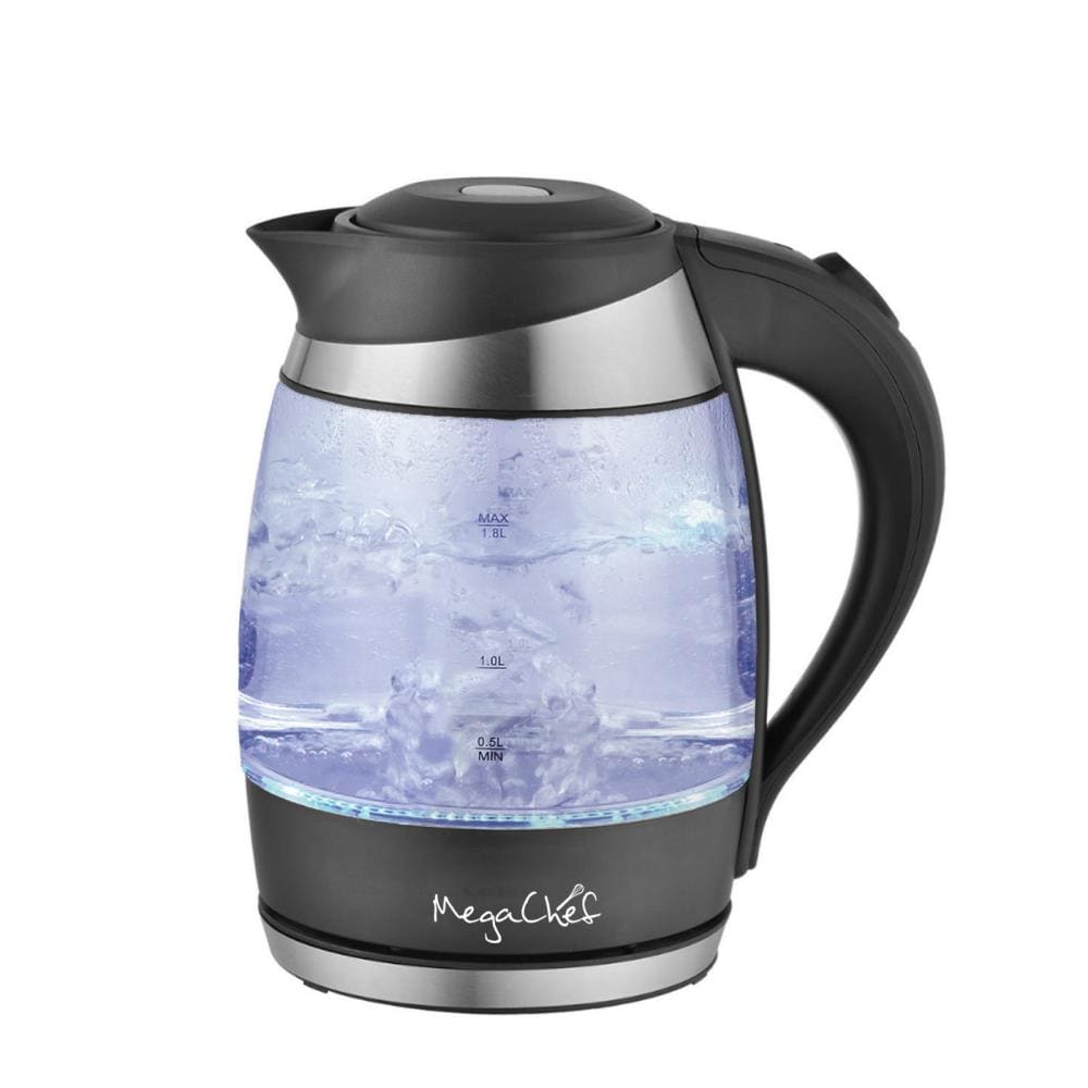 Hervidor eléctrico de vidrio de 4 tazas MegaChef con apagado automático