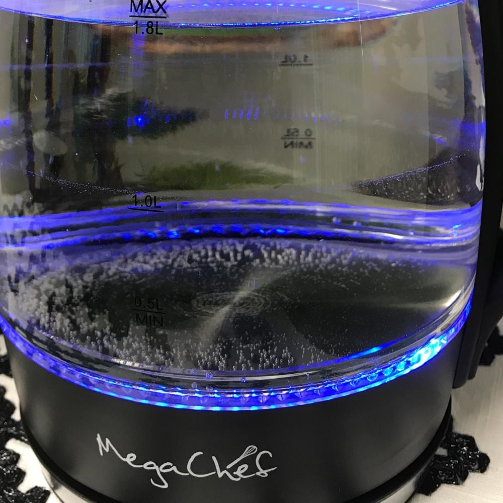 Hervidor eléctrico de vidrio de 4 tazas MegaChef con apagado automático