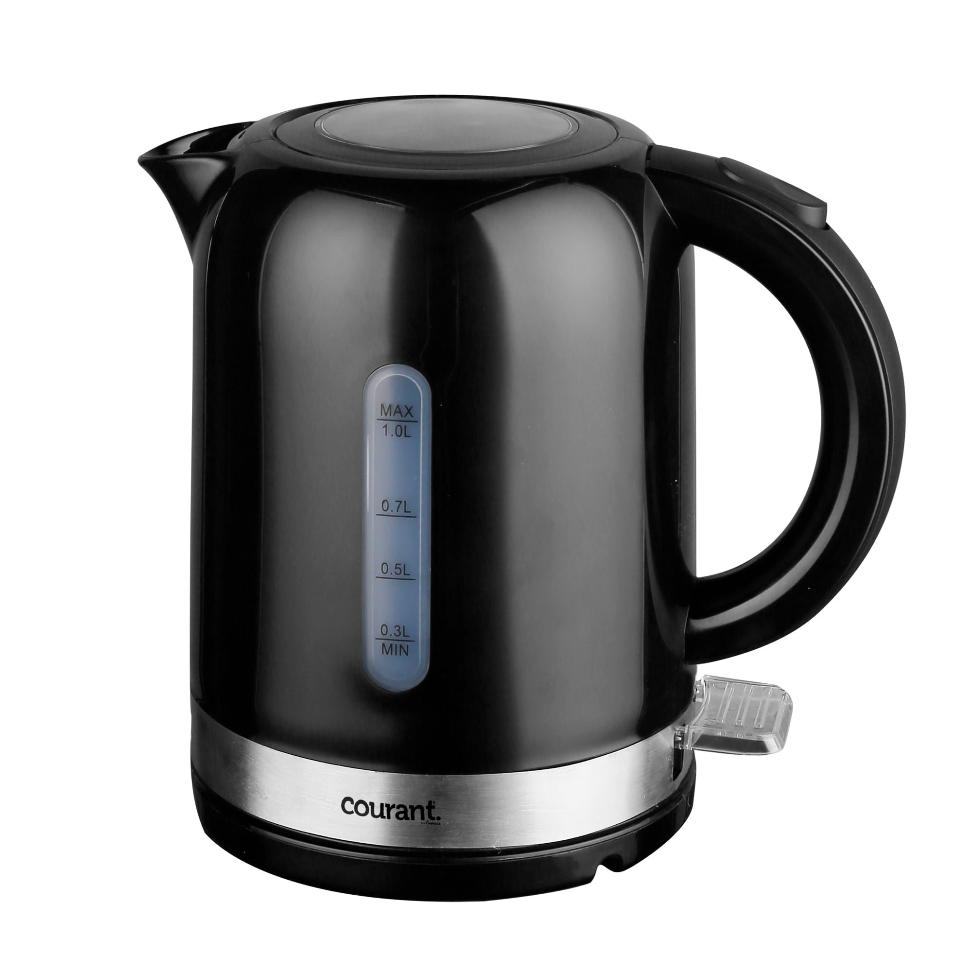 Hervidora eléctrica digital negra Courant de 4 tazas con apagado automático