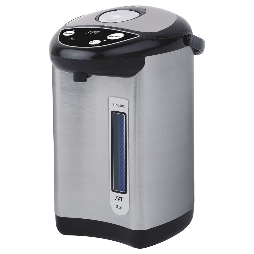 Hervidor eléctrico digital de acero inoxidable y negro de 13 tazas con apagado automático - SP-3202.